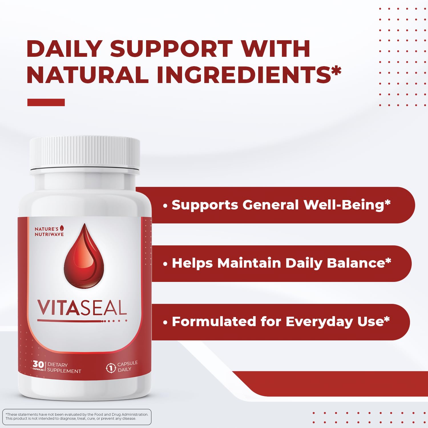 Nature’s NutriWave Vitaseal – Daily Support with Botanicals, Vitamins C E & Minerals – Natural Formula, Non-Habit Forming, Made in USA, Vegan-Friendly – 30 Capsules, 1 Month Supply Nature’s NutriWaveAu supplements
