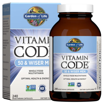 Garden of Life Multivitamin for Men - Vitamin Code 50 & Wiser Men's Raw Whole Food Vitamin Supplement with Probiotics Garden of LifeAu supplements