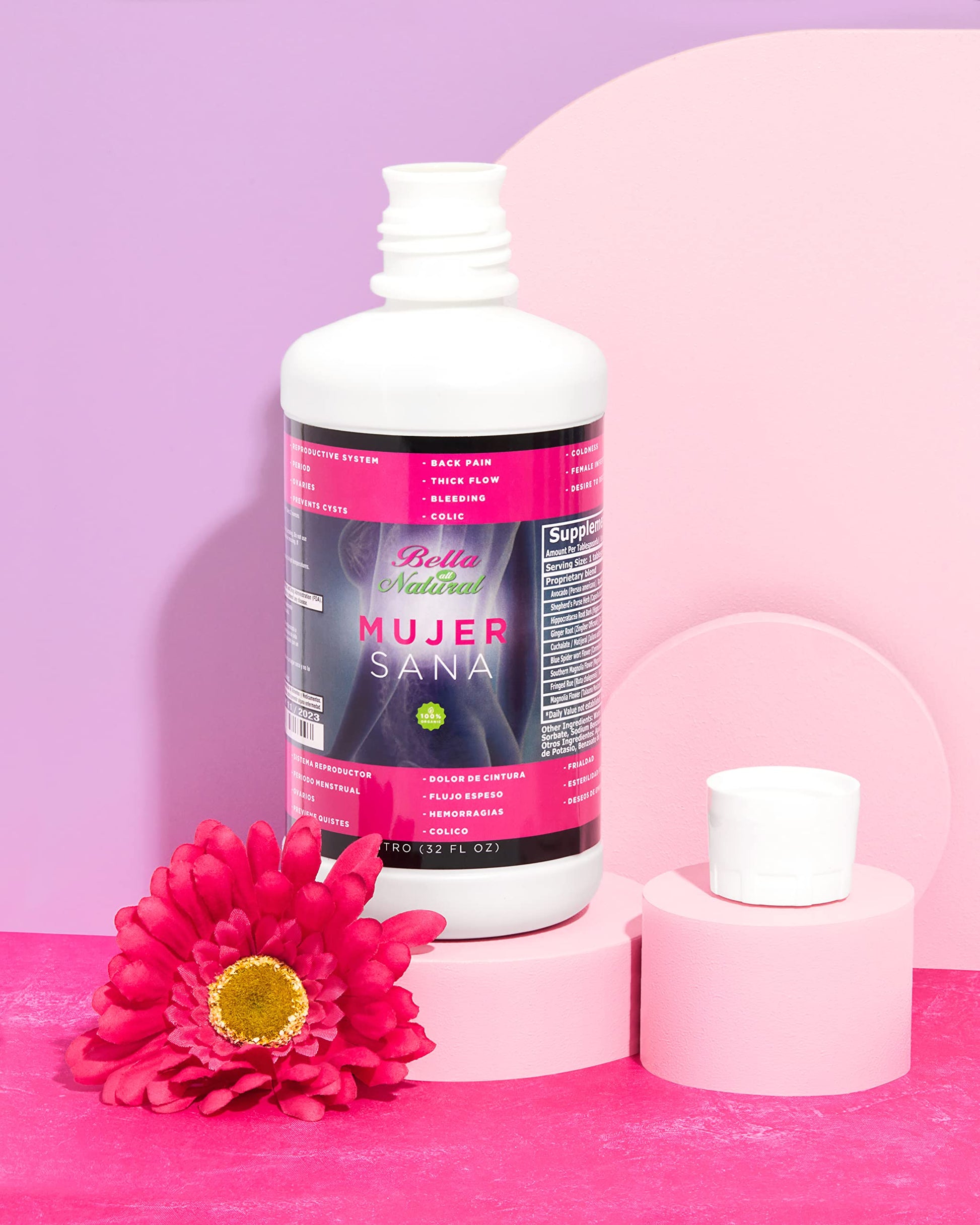 Bella All Natural Mujer Sana Healthy Woman, Hormonal imbalance, PCOS, Period Cramps Bella All NaturalUS supplements