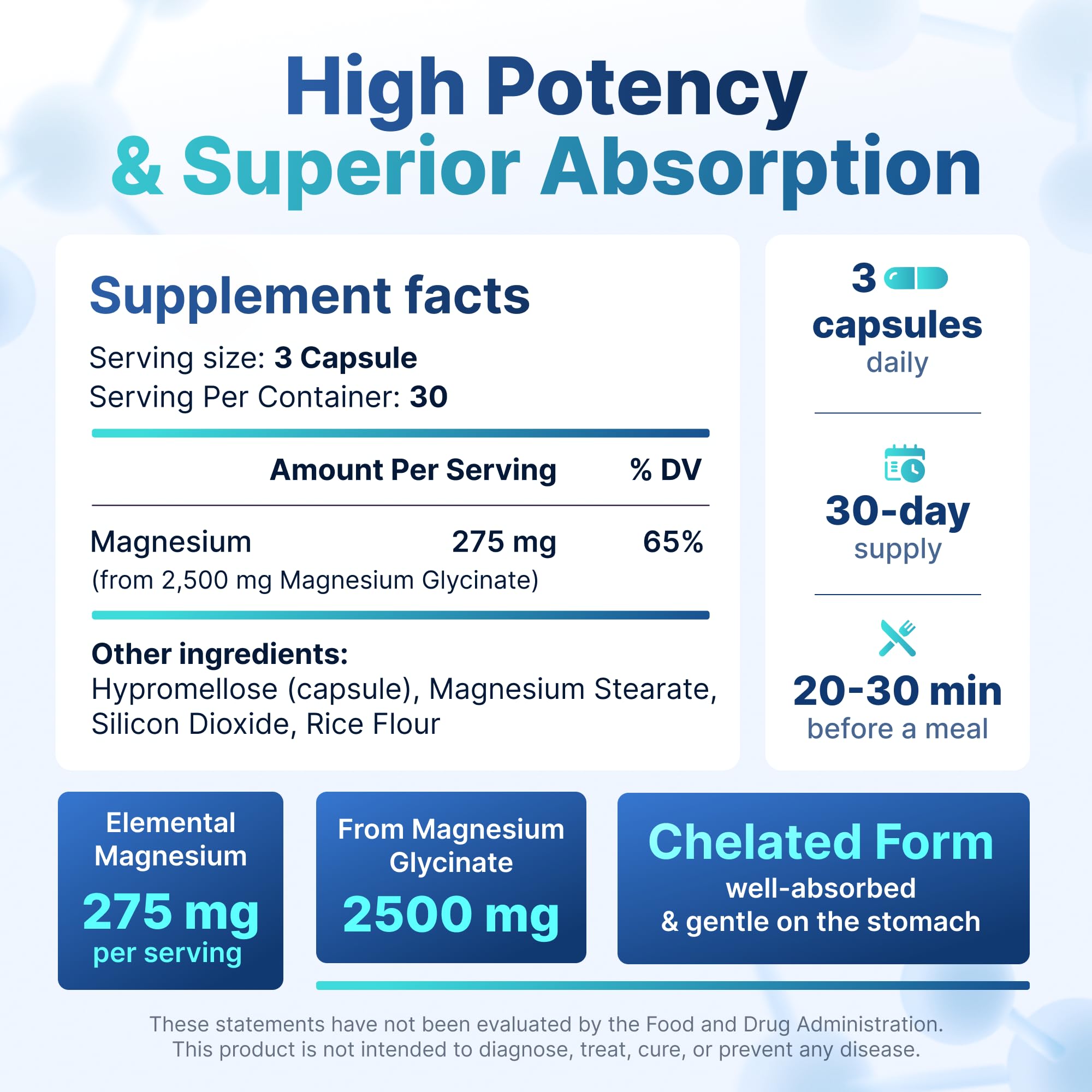 Magnesium for Sleep & Recovery – High Potency 2500mg Magnesium Glycinate for Men & Women, Chelated for High Absorption, Supports Deep Rest, Nerve & Muscle Recovery, Made in USA, 1 Month Supply PHYTOCHOICEAu supplements