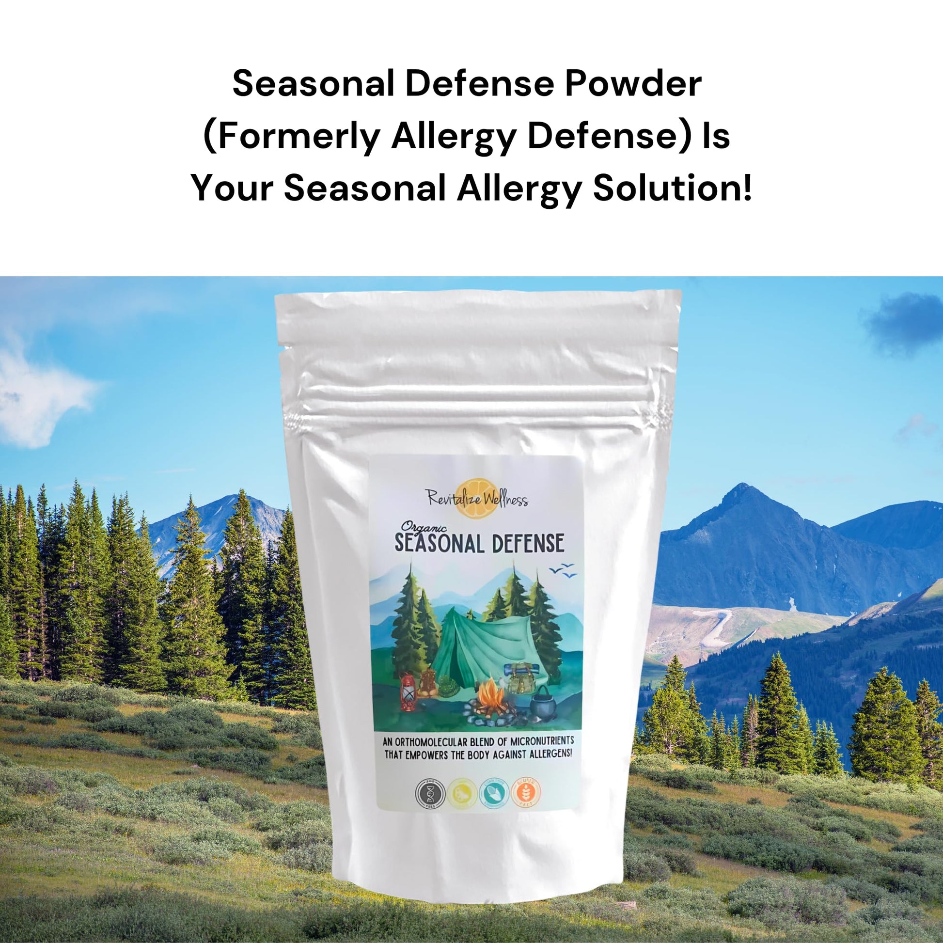 Revitalize Wellness Organic Seasonal Defense Powder Formerly Allergy Defense | Bromelain, Vitamin B3, Vitamin C, Quercetin, and NAC | No Sugar Added | Fruit Punch Flavor | 30 Servings Revitalize WellnessAu supplements
