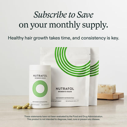 Nutrafol Women's Hair Growth Supplements, For Women 18-44 Years Old, Clinically Tested for Visibly Thicker, Stronger Hair, 100% Vegan Ingredients, NutrafolUS supplements