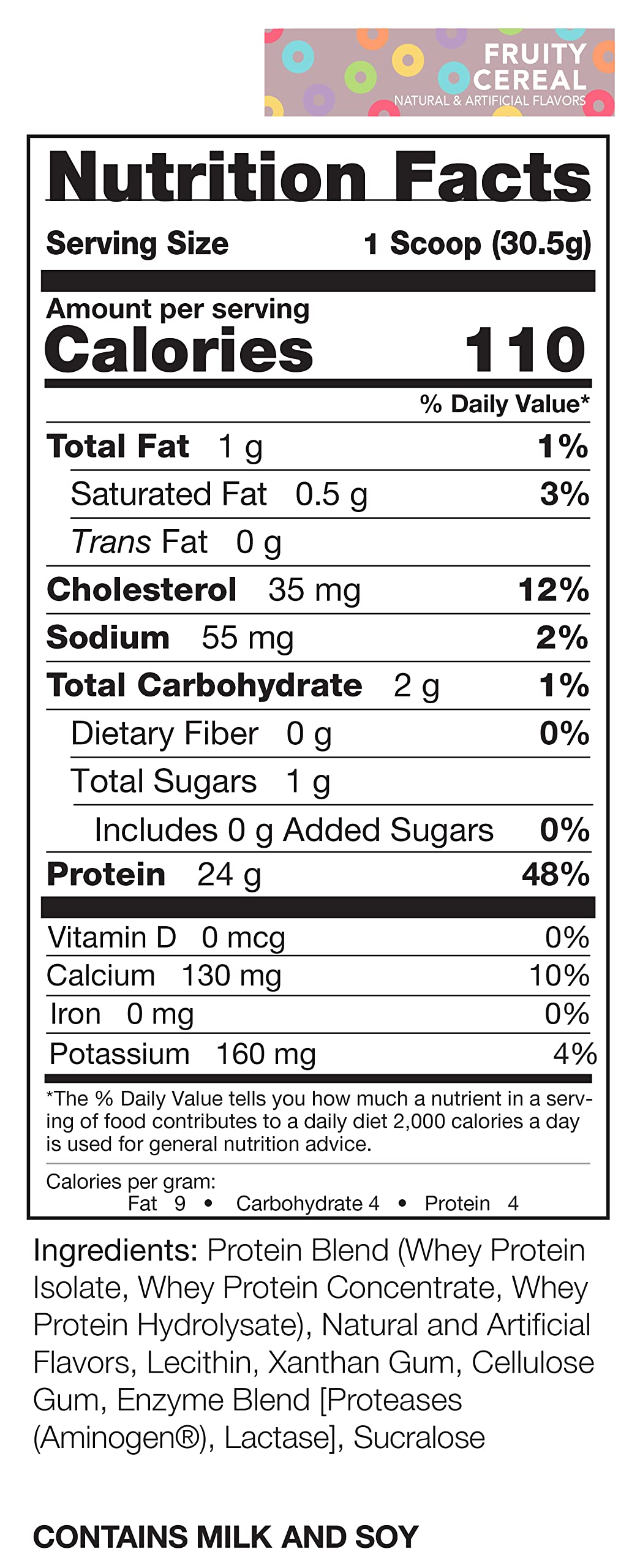 Rivalus Rivalwhey – Fruity Cereal 2lb - 100% Whey Protein, Whey Protein Isolate Primary RivalusUS supplements