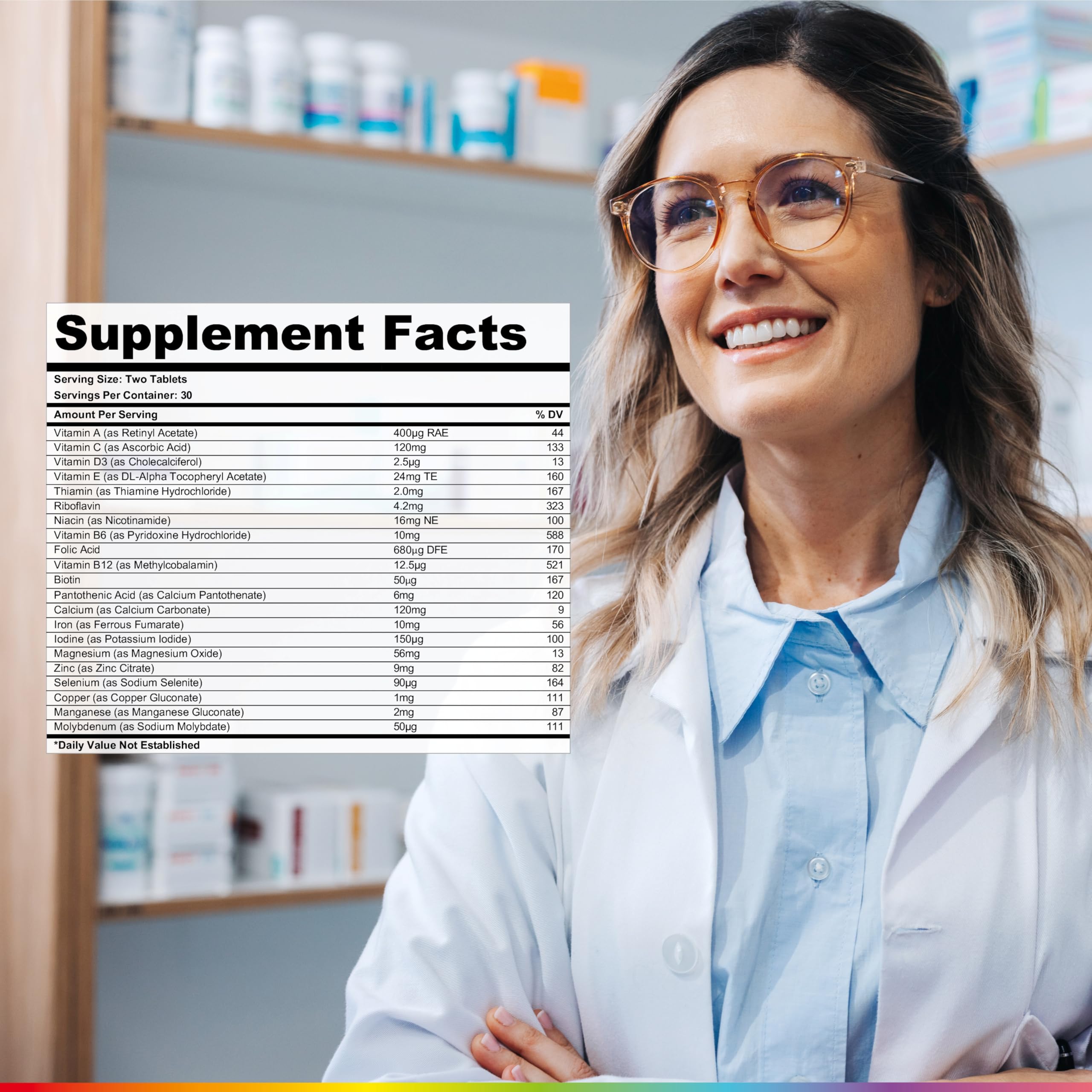 Health & Her Multivitamin Supplement for Women Taking Birth Control - Nutrition Support - 1 Month Supply, 60 Tablets - Vegan & Gluten Free Health and HerAu supplements
