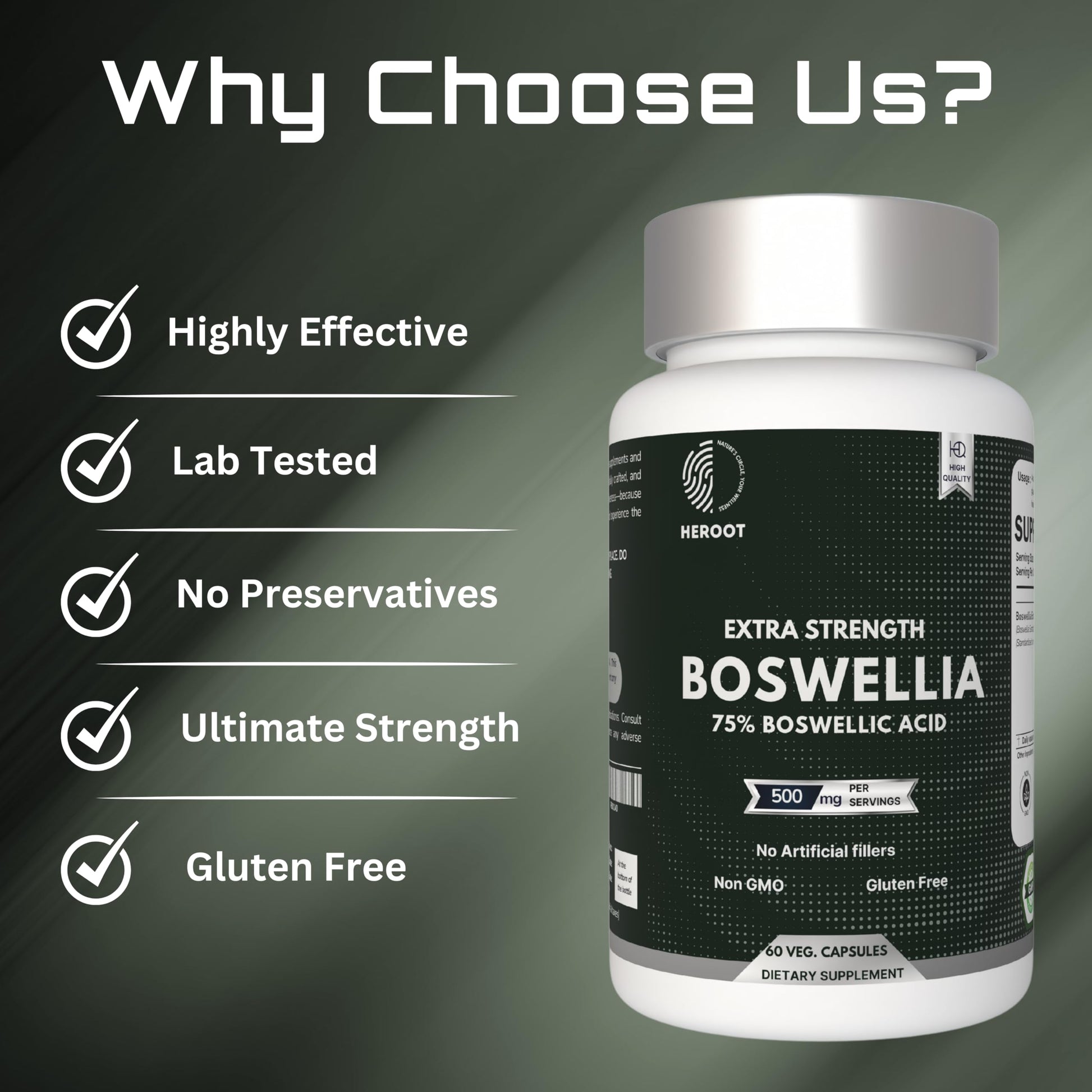 Heroot Boost Joint Mobility with 75% Extra Strength Boswellia Serrata Extract, 120 Capsules HerootAu supplements