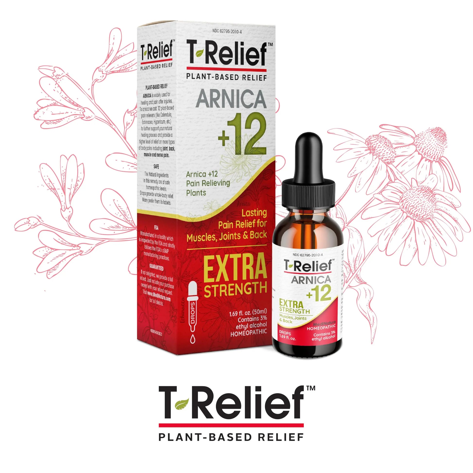 MediNatura T-Relief Extra Strength Oral Drops Arnica +12 Fast-Acting Natural Relieving Actives for Back Neck Joint Muscle Hand & Foot Aches Pains & Soreness - 1.69 oz MediNaturaAu supplements