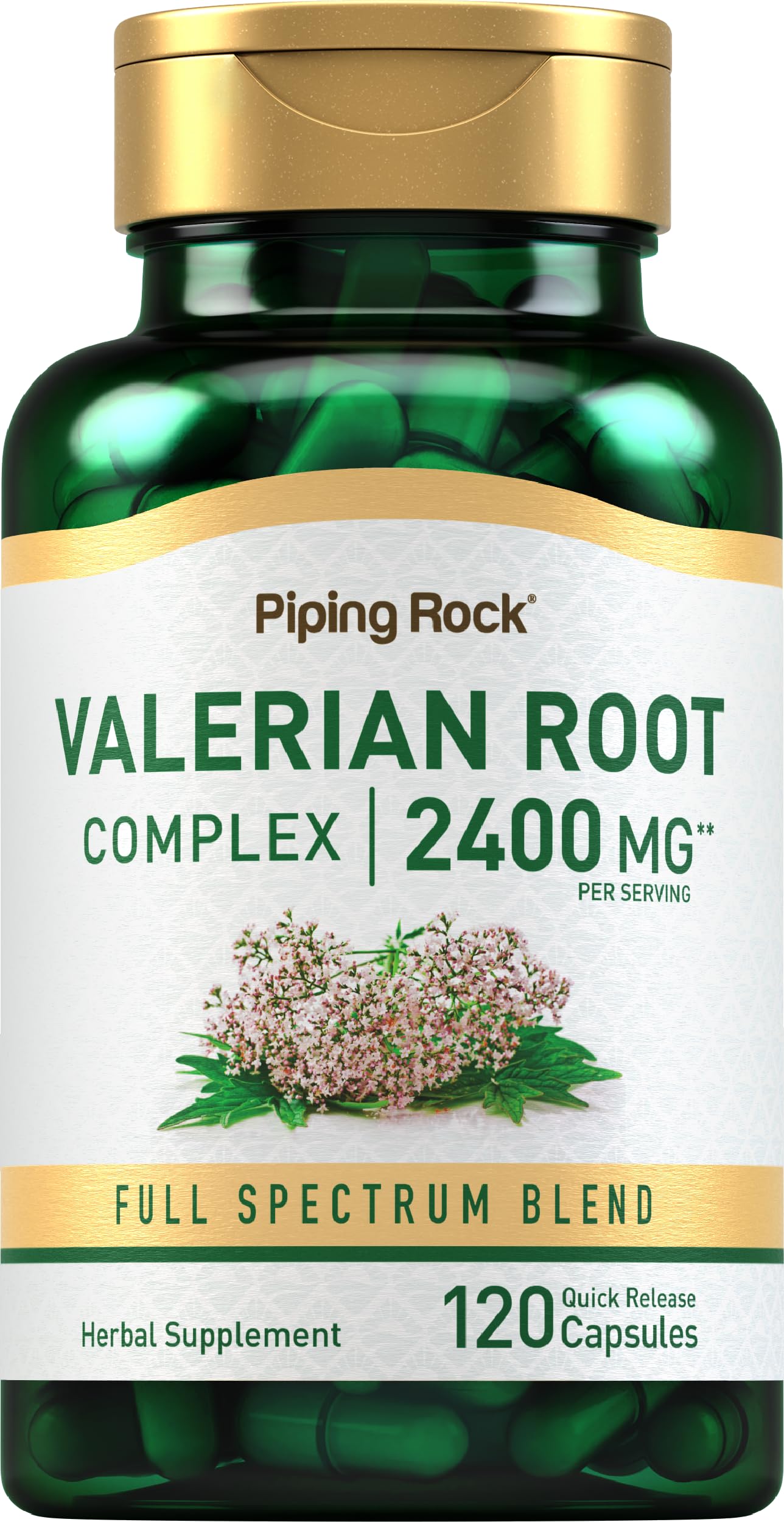 Piping Rock Valerian Root Capsules | 120 Count | Extract Supplement | Herbal Blend | Non-GMO, Gluten Free Piping RockAu supplements