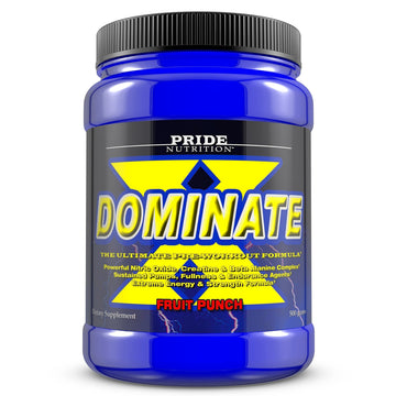 #1 Pre Workout - Dominate X 500g - Best Nitric Oxide & Creatine Pre-Workout Formula Pride NutritionAu supplements