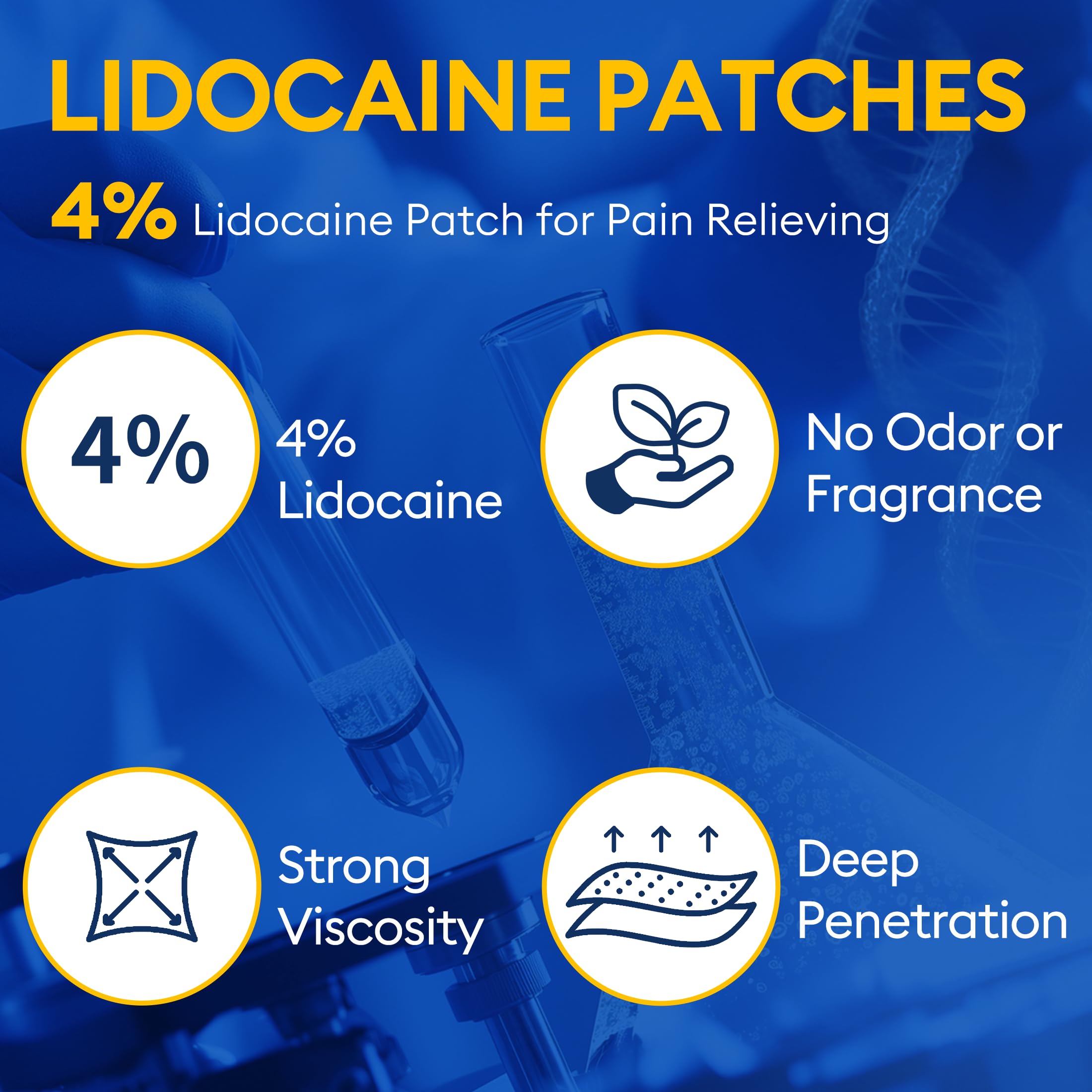 SZLGANG 4% Lidocaine Pain Relief Patches - (Large, 30, Count) Maximum Strength Relief for Back, Neck, Shoulder, Joint & Muscle Pain, 3.9”x 5.5”-03CCD SZLGANGAu supplements