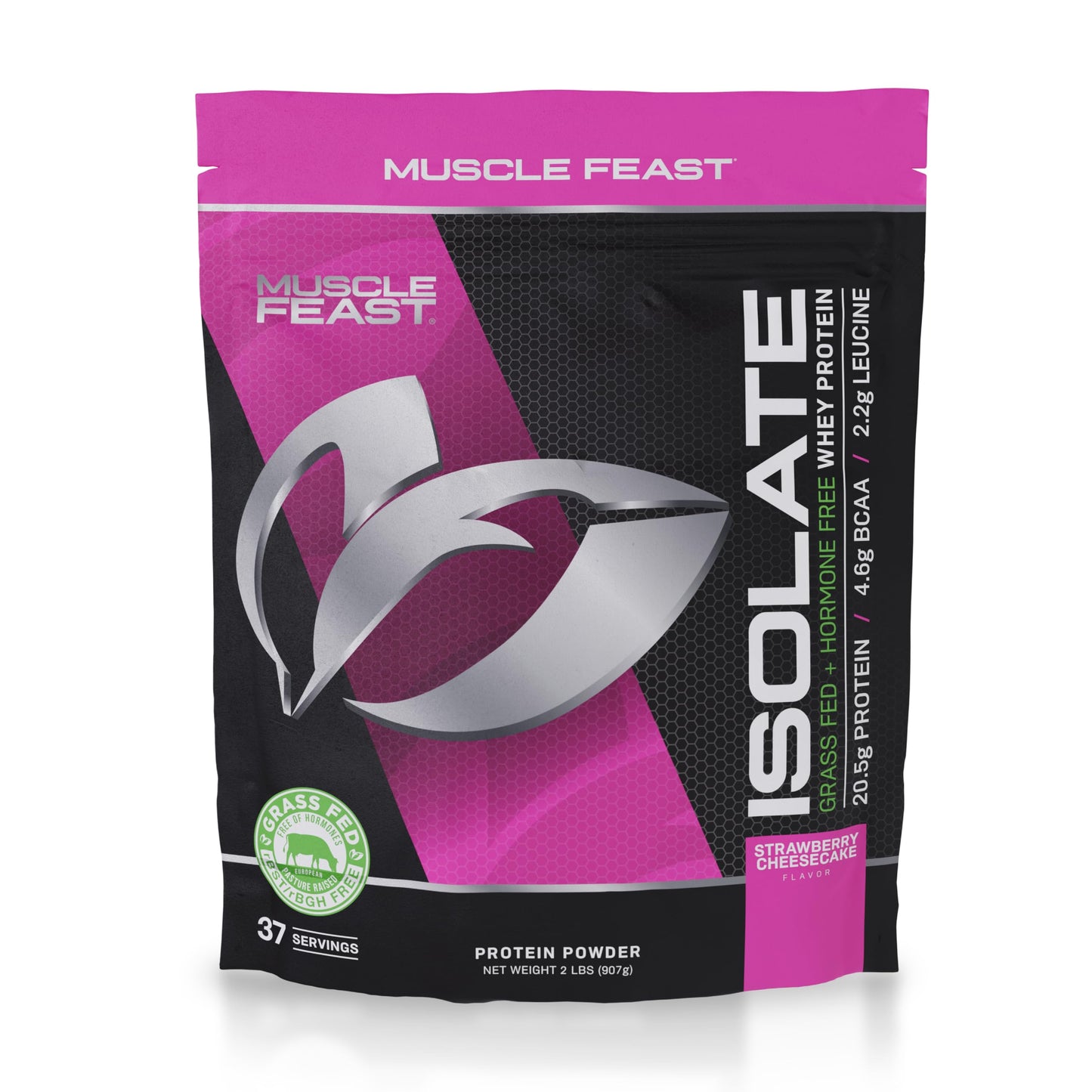 Muscle Feast Grass-Fed Whey Protein Isolate, All Natural Hormone Free Pasture Raised Muscle FeastUS supplements