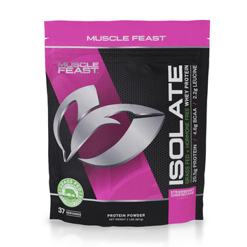 Muscle Feast Grass-Fed Whey Protein Isolate, All Natural Hormone Free Pasture Raised Muscle FeastUS supplements
