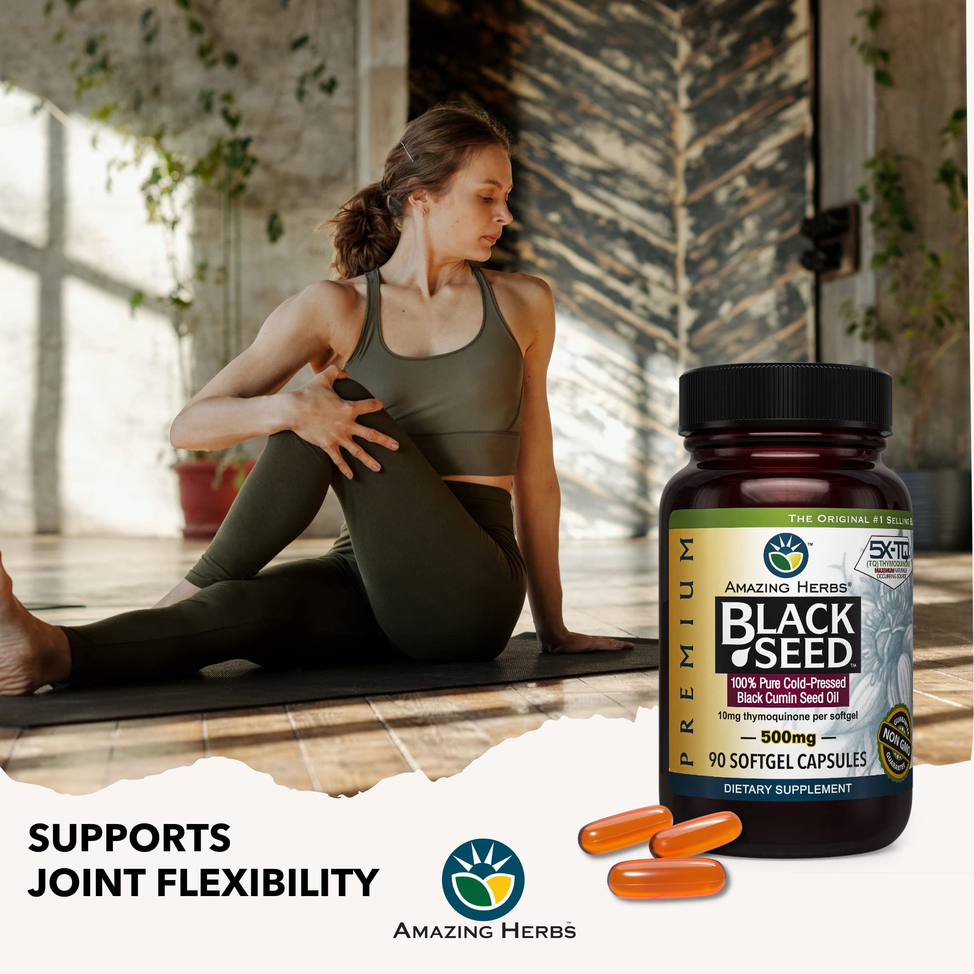 Amazing Herbs Premium Black Seed Oil Capsules - Cold Pressed Nigella Sativa Aids Amazing HerbsAu supplements