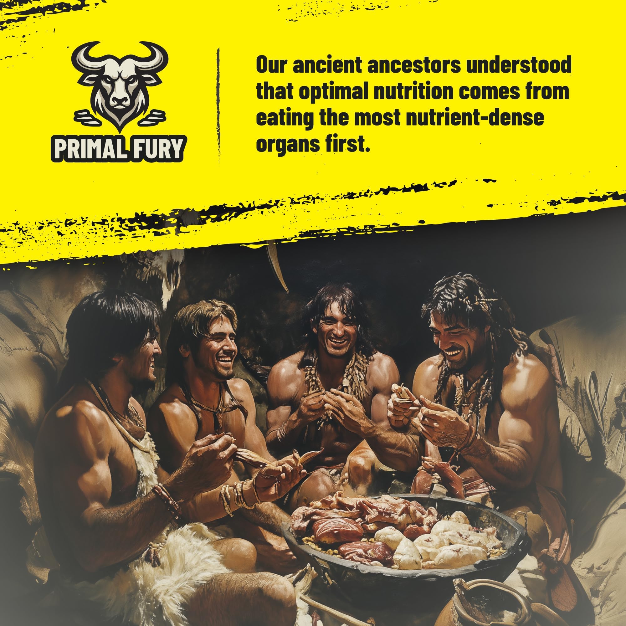 Grass Fed Beef Organ Supplement for Men - Male Optimization Pills - 6 Vital Beef Organs to Drive Prostate Health & Peak Performance, Made in USA, 90 Capsules (2 Pack) PRIMAL FURYAu supplements