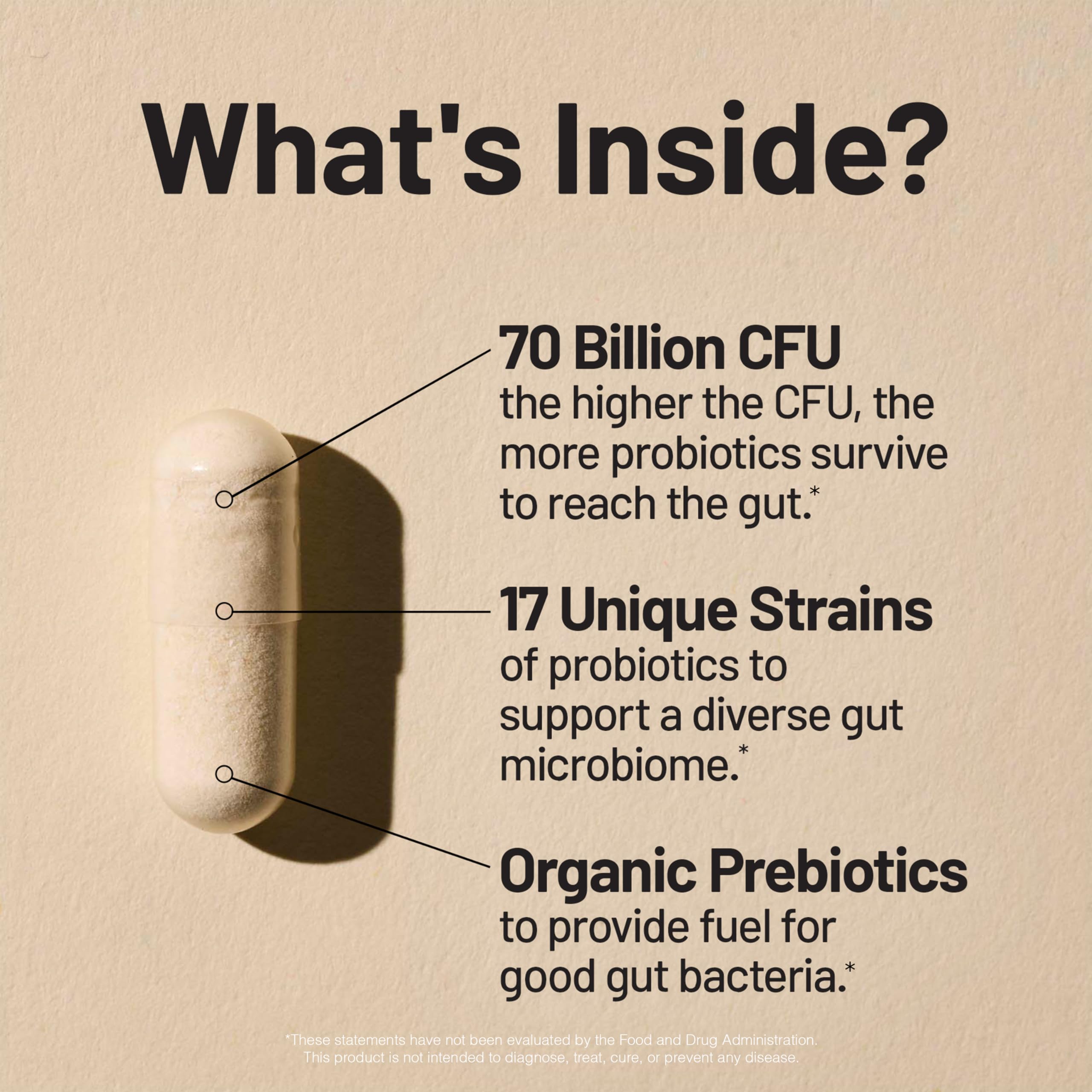 NatureWise Probiotics 70 Billion CFU - 17 Strains + Organic Prebiotics - Immune, Digestive & Gut Health Support for Women & Men - Vegetarian, Gluten-Free, Non-GMO - 60 Capsules[2-Month Supply] NatureWiseAu supplements