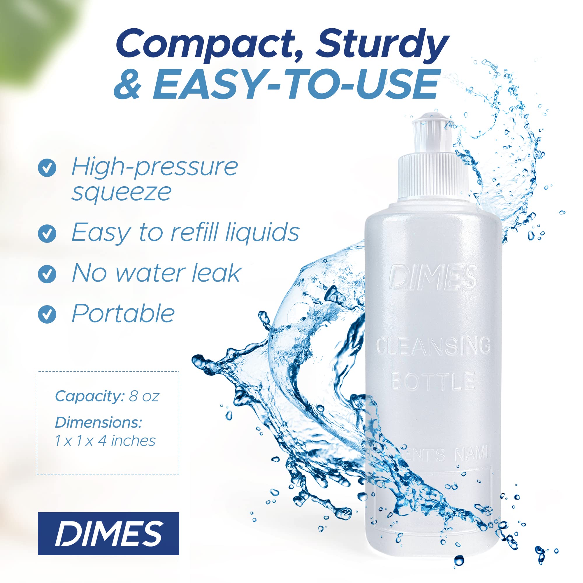 Dimes Perineal Lavette Irrigation Bottle 8 oz (Pack of 3). - Peri Bottle for Postpartum Care DimesAu supplements