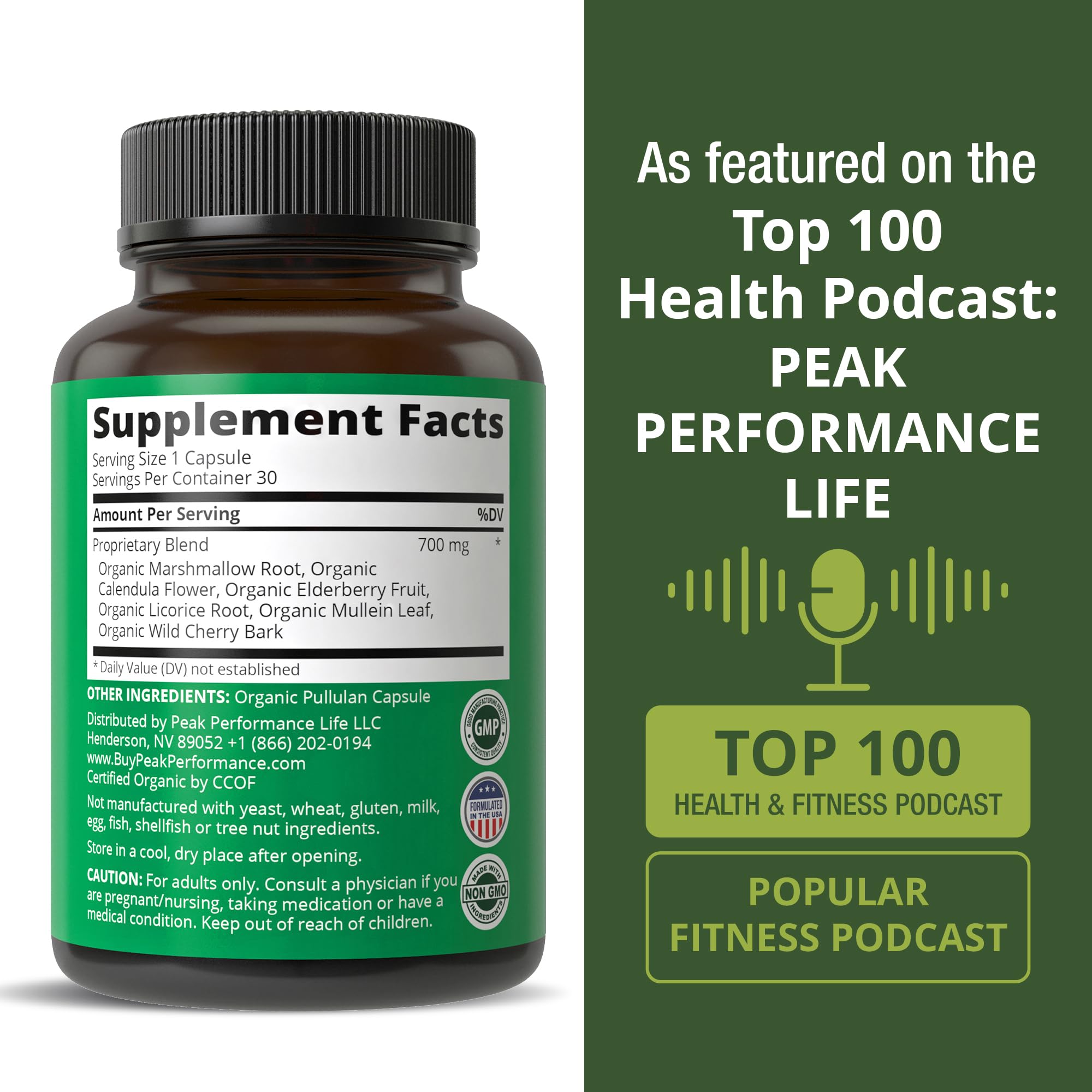 USDA Organic Lung Detox for Smokers and Non Smokers with 6 Top Ingredients. Mullein Leaf, Marshmallow Root, Calendula. Lungs Cleanse for Better Respiratory Health. Lung Support Capsules Supplement Peak PerformanceAu supplements