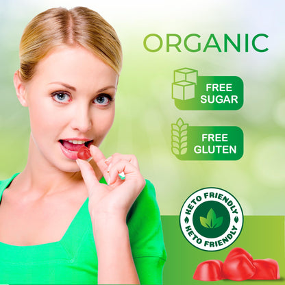 Organic Keto ACV Gummies for Advanced Weight Loss Fat Burn - Sugar Gluten Free Apple Newline LabUS supplements