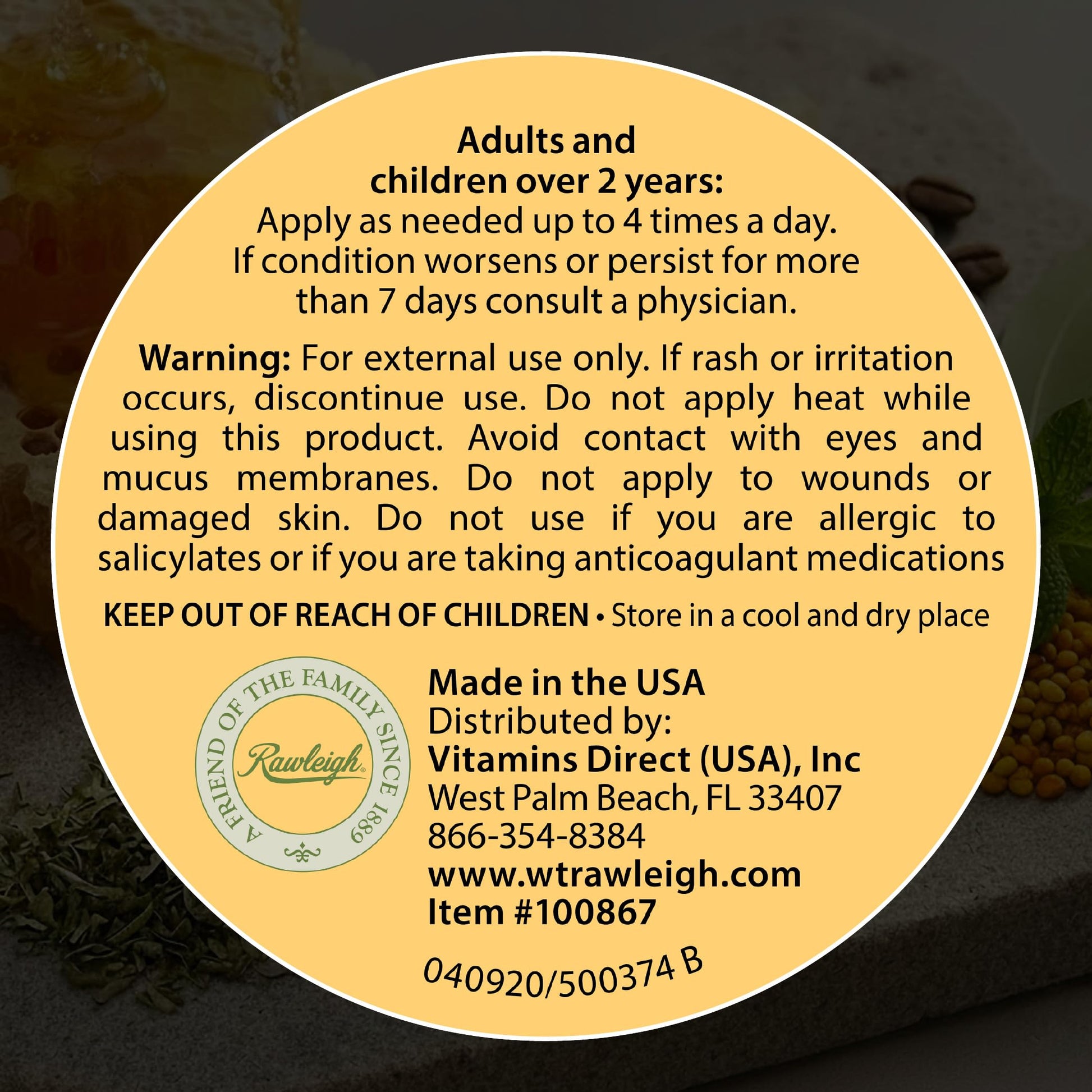 Rawleigh Bee Secret Soothing Balm: 0.85 oz - Pack of 1 RawleighAu supplements
