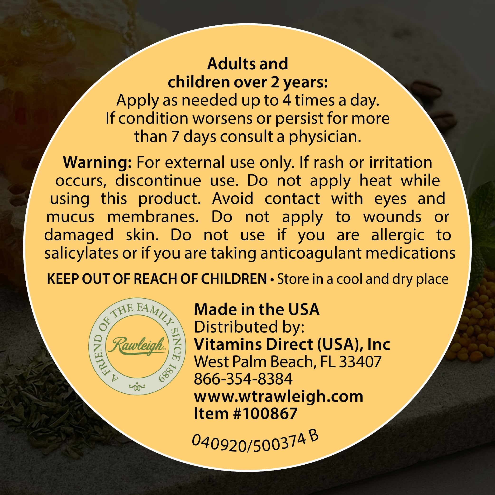 Rawleigh Bee Secret Soothing Balm: 0.85 oz - Pack of 1 RawleighAu supplements
