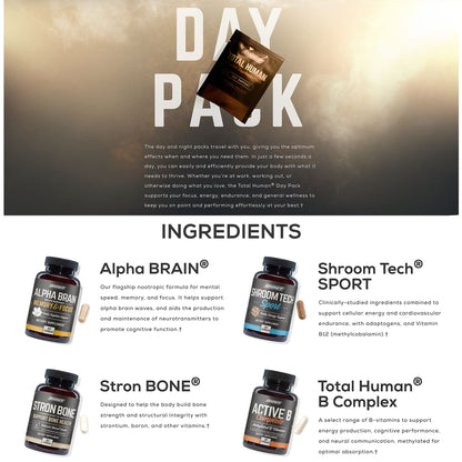 ONNIT Total Human Day and Night Vitamin Packs for Men and Women,Capsule, 30-Day ONNITUS supplements