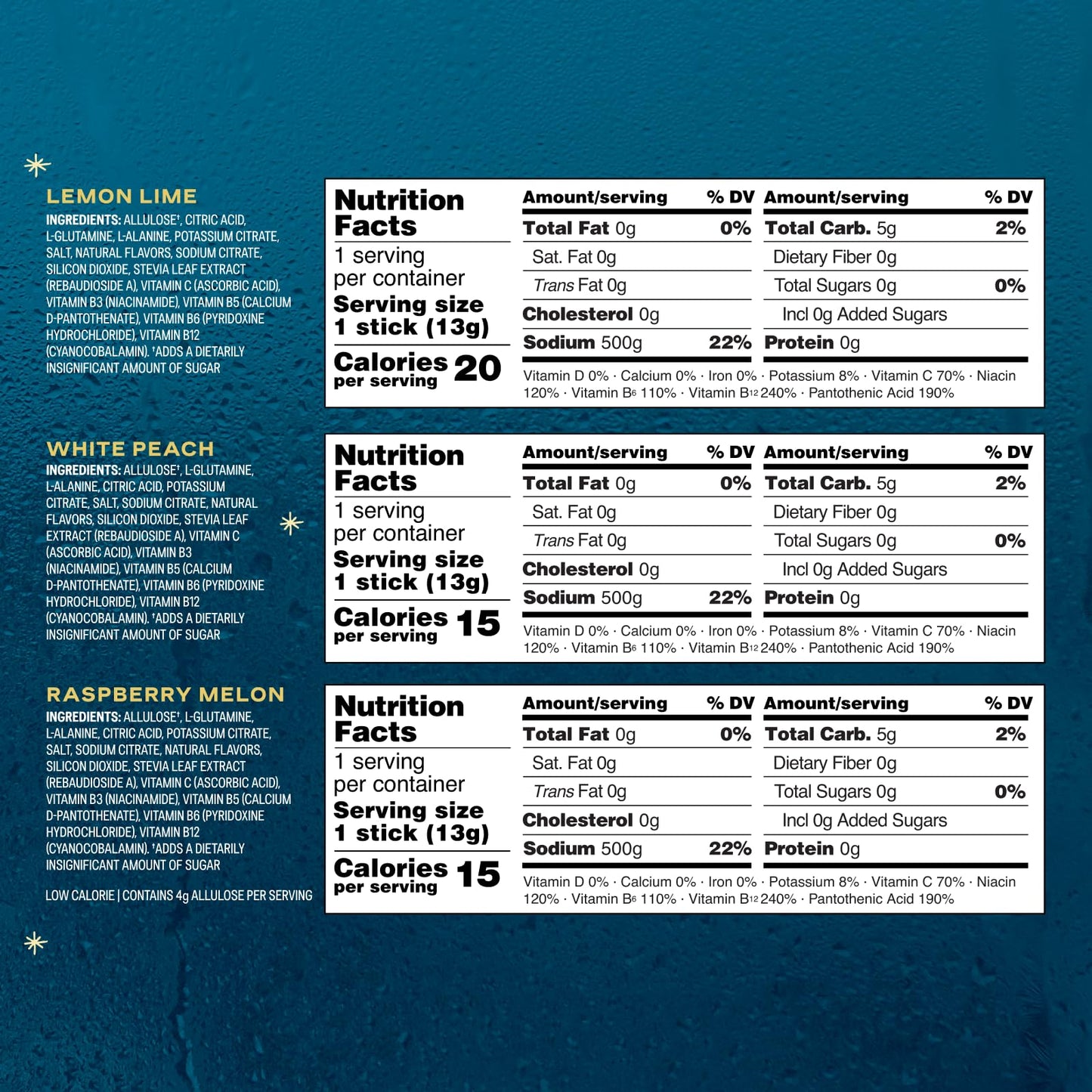 Liquid I.V.® Hydration Multiplier Sugar-Free - Variety Pack Stocking Stuffer - Raspberry Melon, Lemon Lime, and White Peach - 4 Pack (12 Sticks) Liquid I.V.US supplements