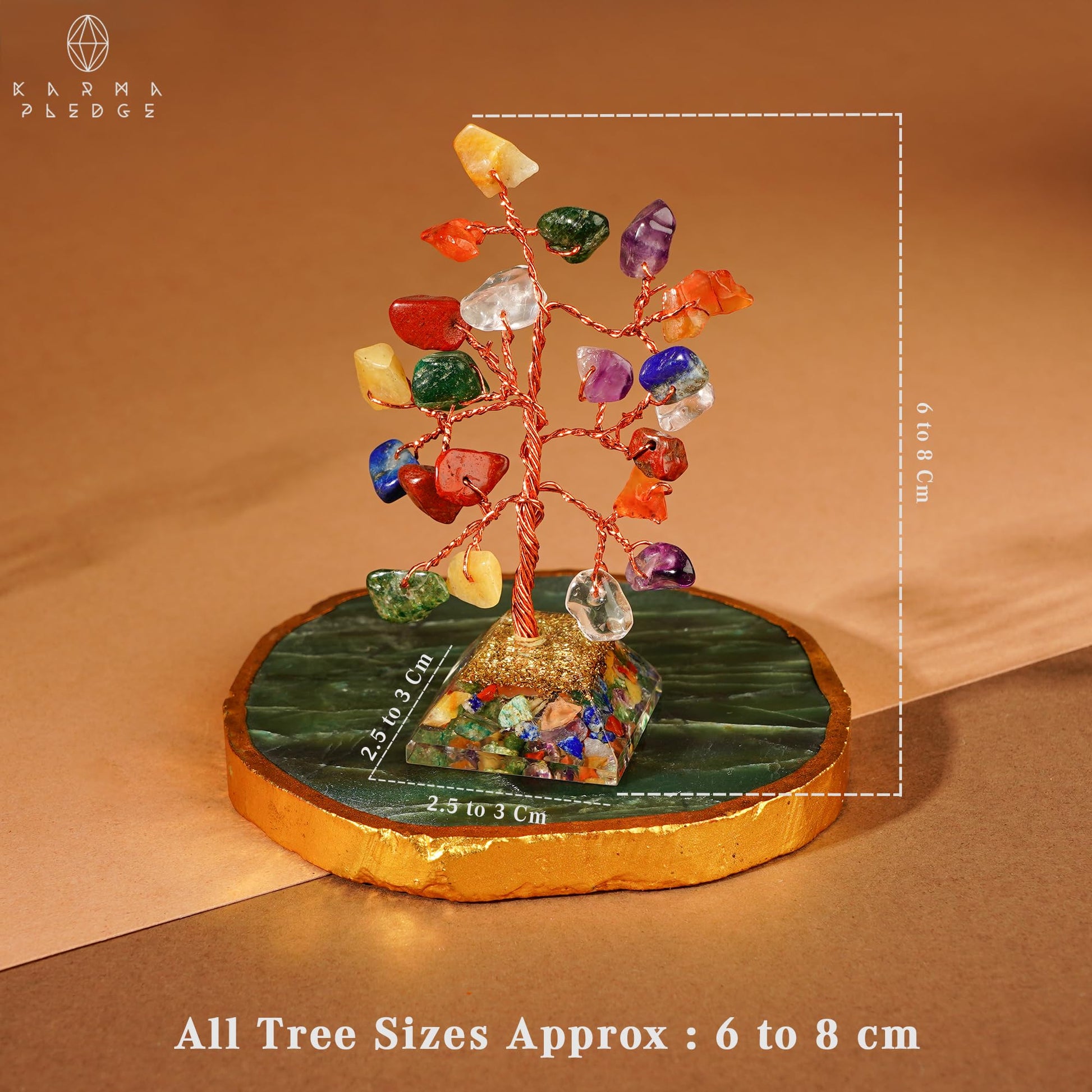 Crystal Tree Tree of Life 7 Chakra Healing Crystals & Stones for Positive Energy, Good Luck Gifts KARMAPLEDGEAu supplements