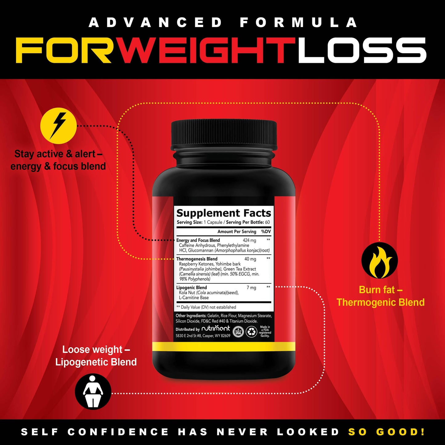 Nutriment Quick Ten - Best Weight Loss Pills - Natural Metabolism Booster NutrimentUS supplements