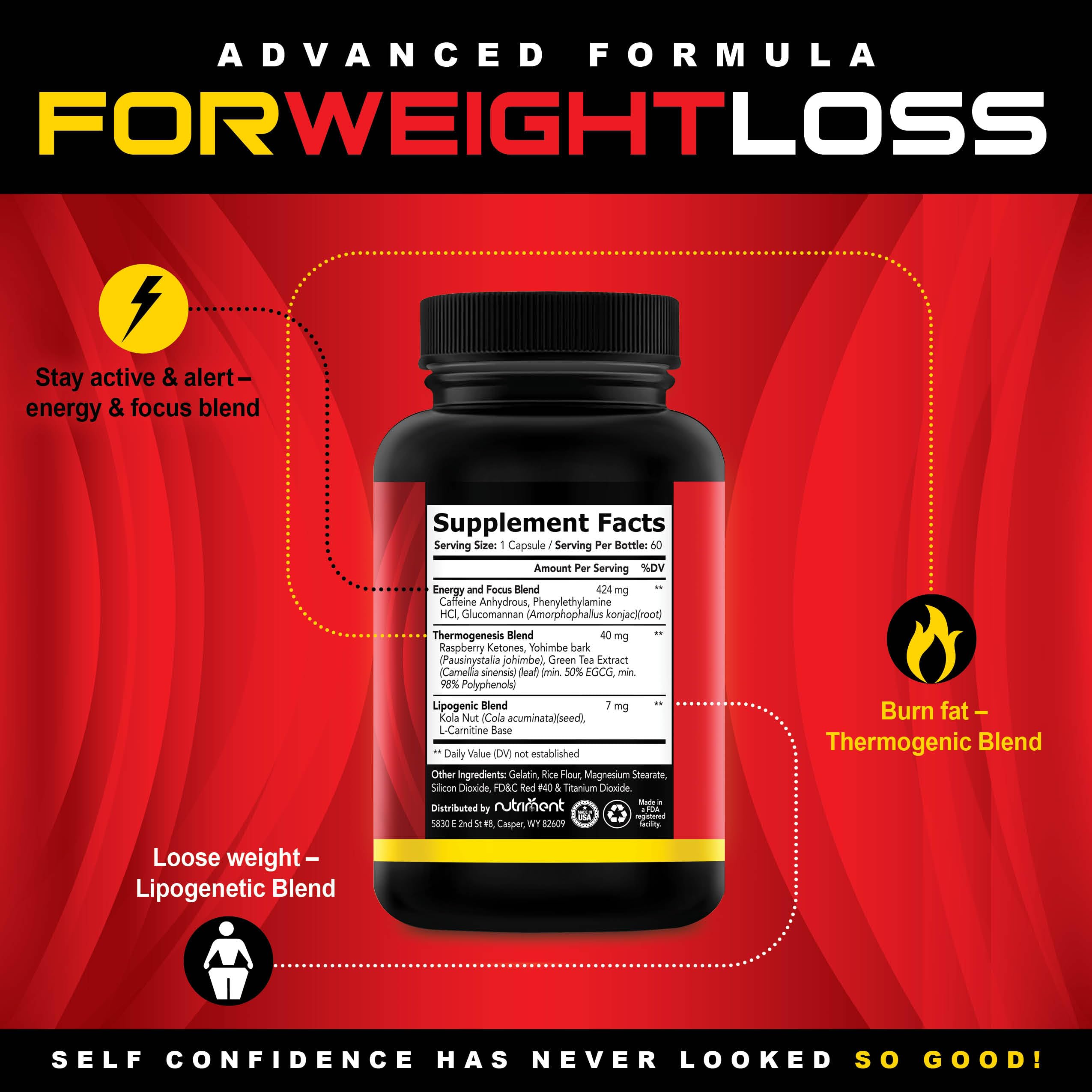 Nutriment Quick Ten - Best Weight Loss Pills - Natural Metabolism Booster NutrimentUS supplements