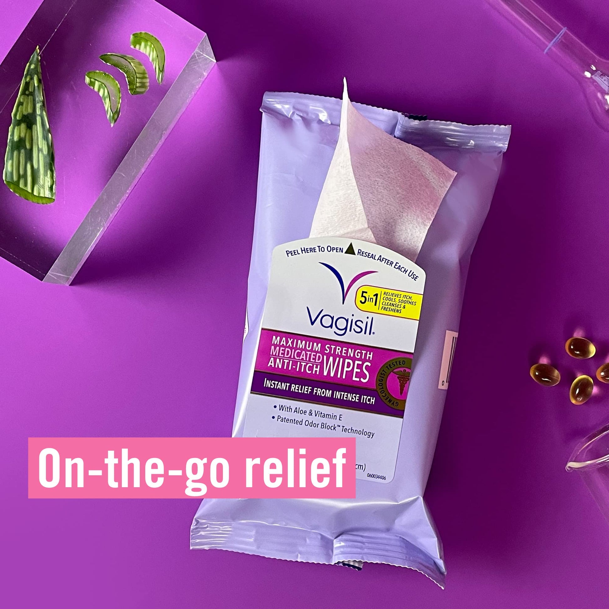 Vagisil Wipes, Anti-Itch Medicated Feminine Vaginal Wipes, Maximum Strength, Instant Relief, 20 Wipes VagisilAu supplements