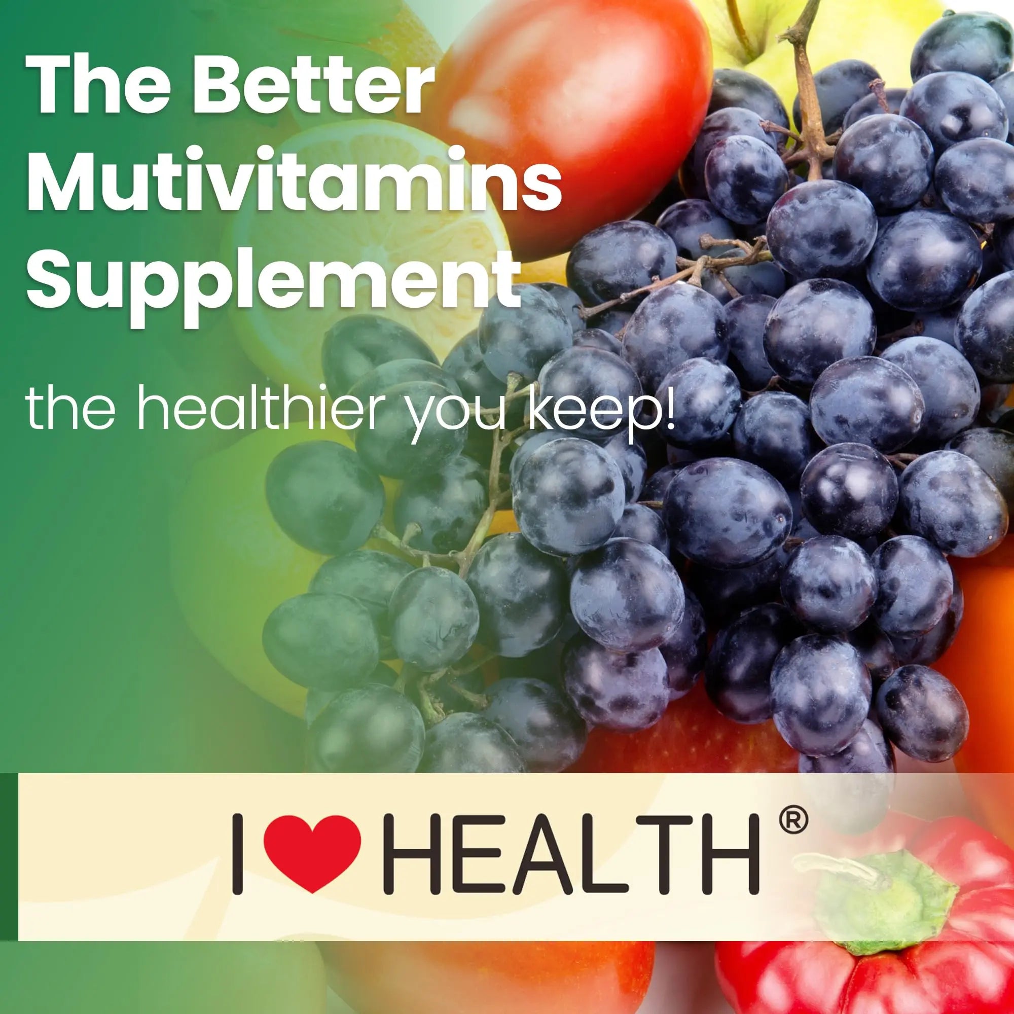I LOVE HEALTH® 15-in-1 Multivitamin Gummies for Adults & Kids - Enhanced Formula with Vitamin A, C, D3, E, B12, Zinc, Magnesium & More I LOVE HEALTHAu supplements