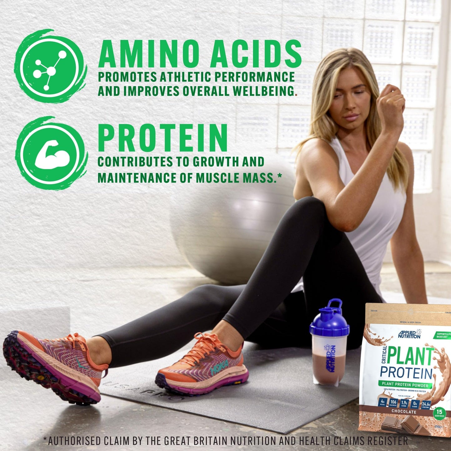 Applied Nutrition Plant Protein Powder – Critical Plant Vegan Protein Shake with SOYA, Pea, Brown Rice Proteins Applied NutritionUS supplements