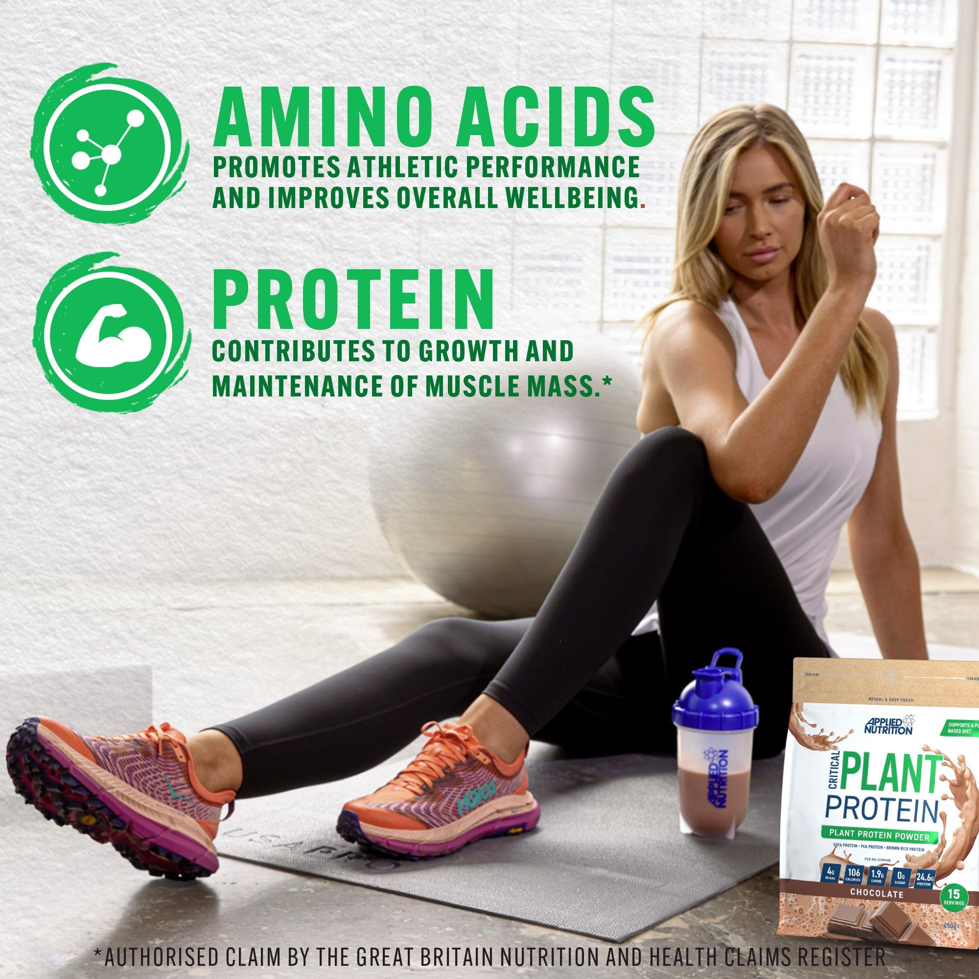 Applied Nutrition Plant Protein Powder – Critical Plant Vegan Protein Shake with SOYA, Pea, Brown Rice Proteins Applied NutritionAu supplements