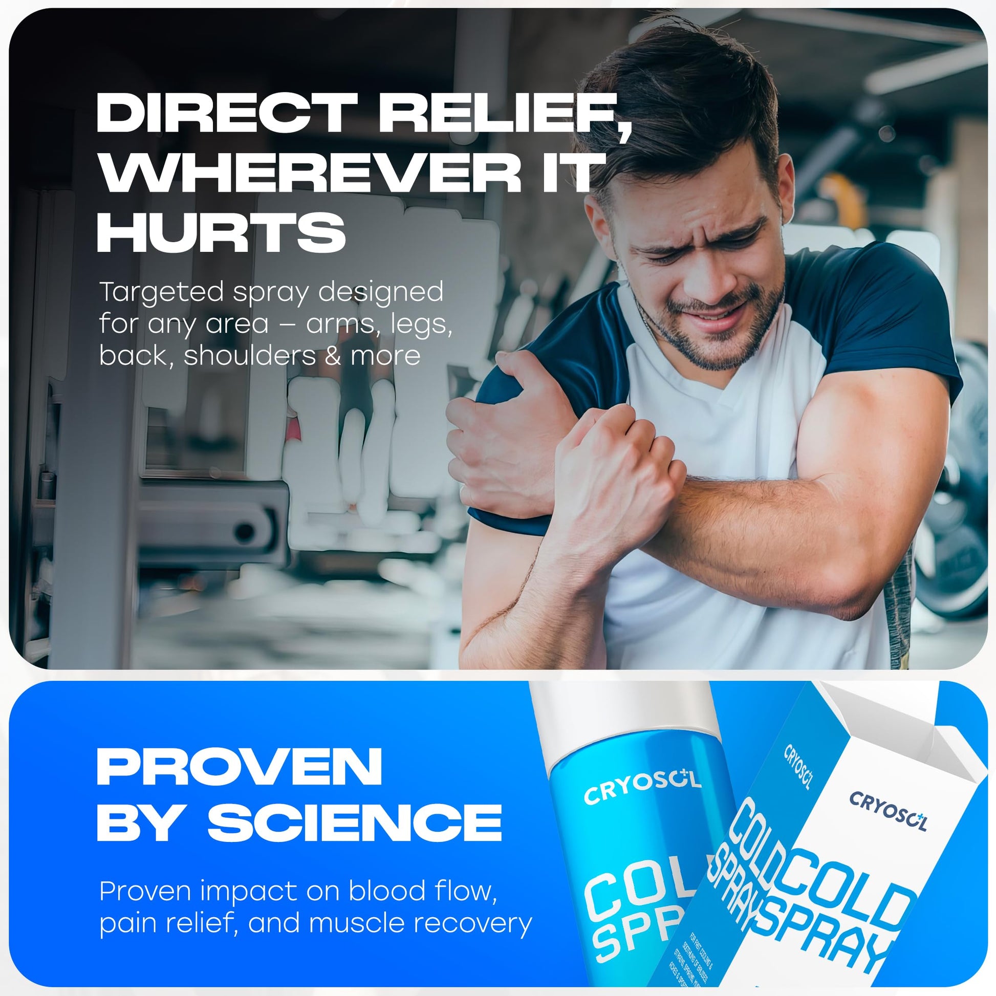 CRYOSOL Freeze Spray for Rapid Relief Anywhere - Pain Relief Spray for Sprains, Strains, Bruises, Aches and Sports Injuries - Cryotherapy for Instant Cooling Relief - 200ml / 6.76 fl oz Venture HealthcareAu supplements