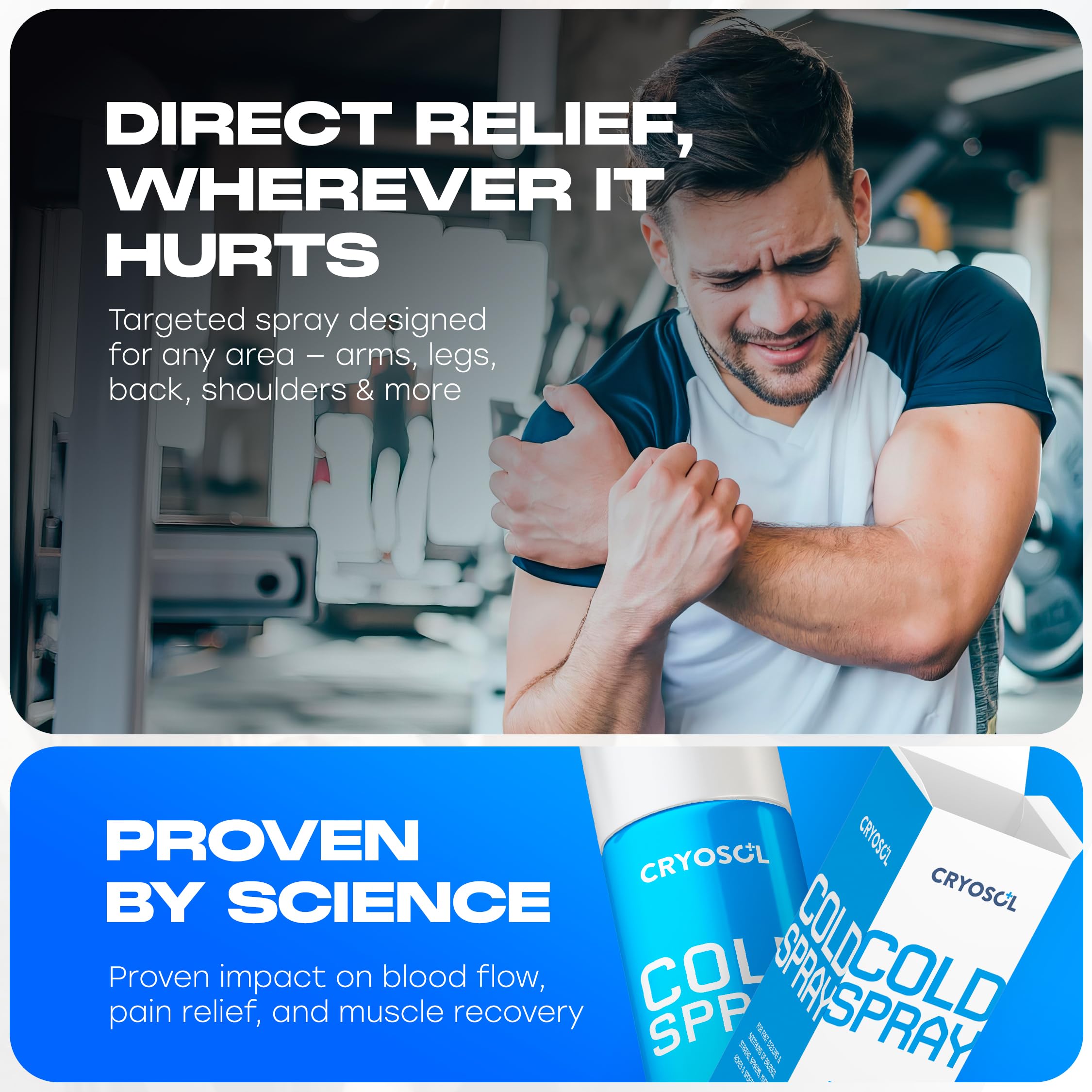 CRYOSOL Freeze Spray for Rapid Relief Anywhere - Pain Relief Spray for Sprains, Strains, Bruises, Aches and Sports Injuries - Cryotherapy for Instant Cooling Relief - 200ml / 6.76 fl oz Venture HealthcareAu supplements