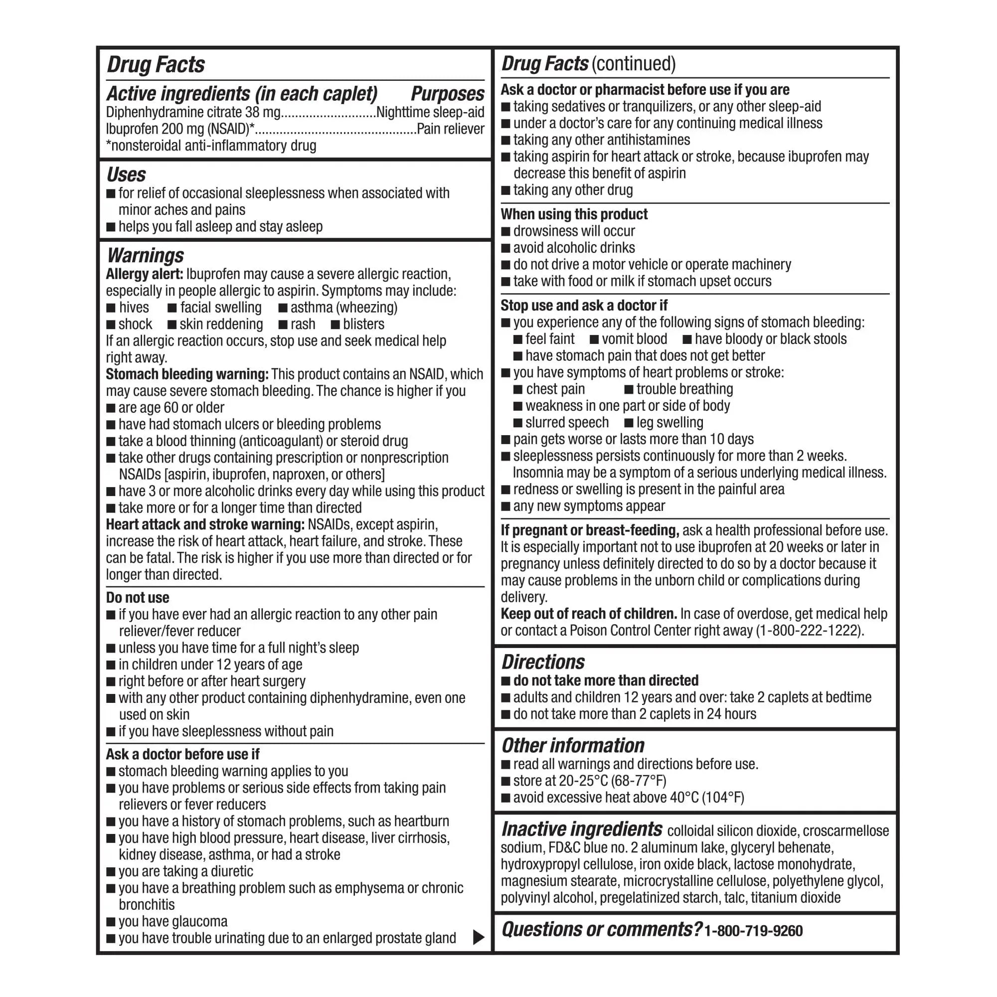 GoodSense Ibuprofen PM, Ibuprofen 200 mg and Diphenhydramine Citrate 38 mg Tablets, Pain Reliever and Nighttime Sleep-Aid GoodSenseAu supplements