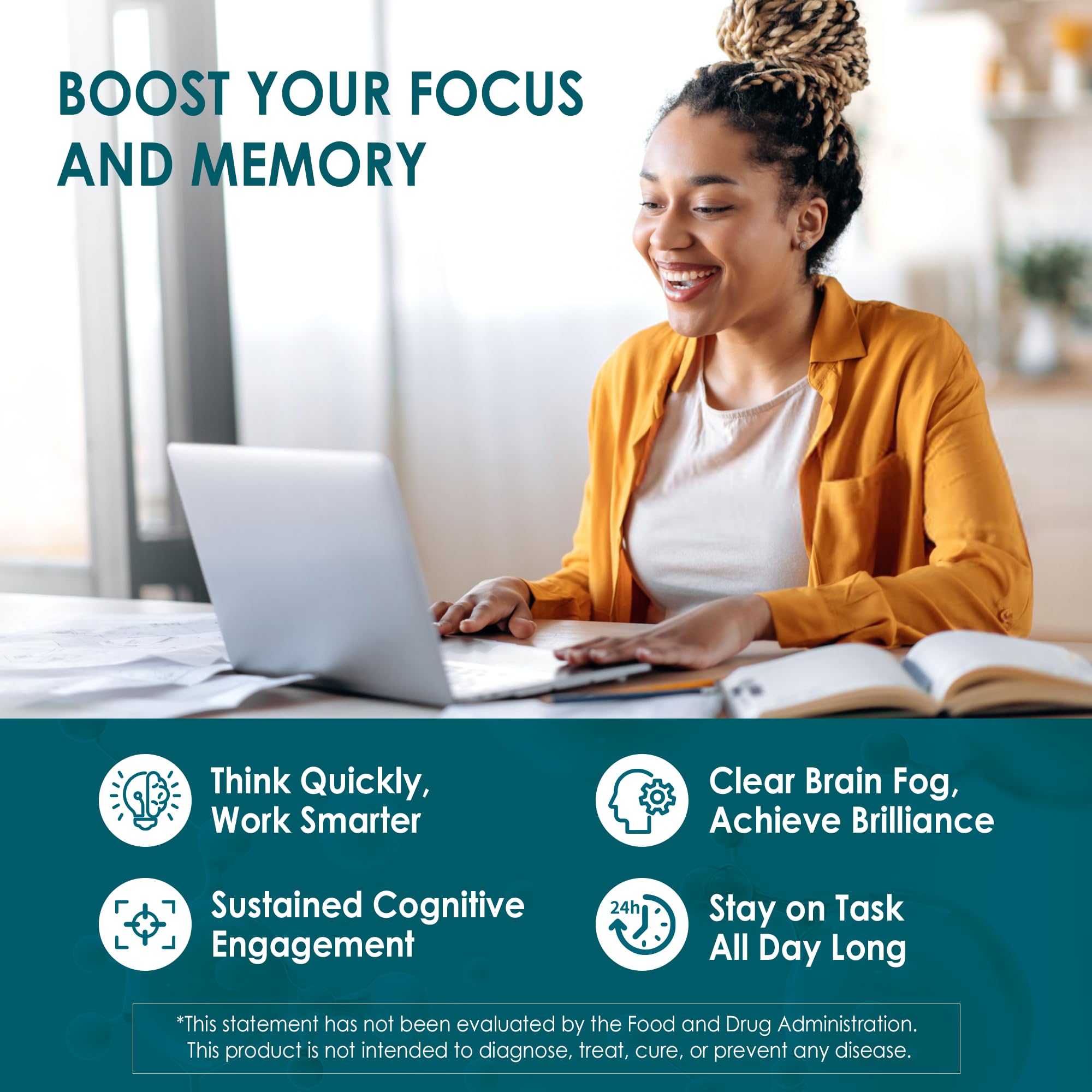 Phosphatidylserine - Nootropic Brian Supplement, Focus & Energy Gummies+ Bacopa Monnieri, Omega 3, Huperzine A, Methyl B12 & B6 for Seniors, Gamers, Workers, Non-GMO, Caffeine-Free, Sugar Free, 2 Pack NextdiaAu supplements