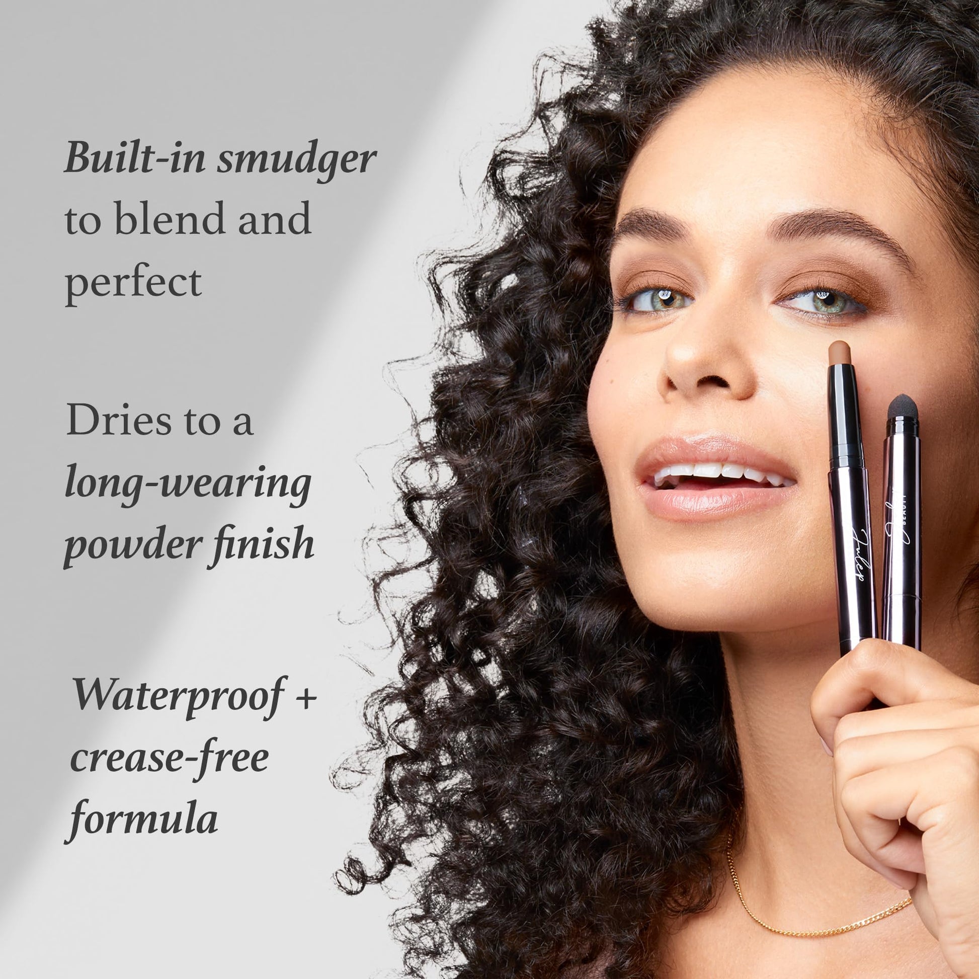 Julep Eyeshadow 101 Crème-to-Powder Waterproof Eyeshadow Stick Duo – Long-Lasting, Crease-Proof, Easy Apply with Built-in Smudger - Desert & Champagne JulepAu supplements
