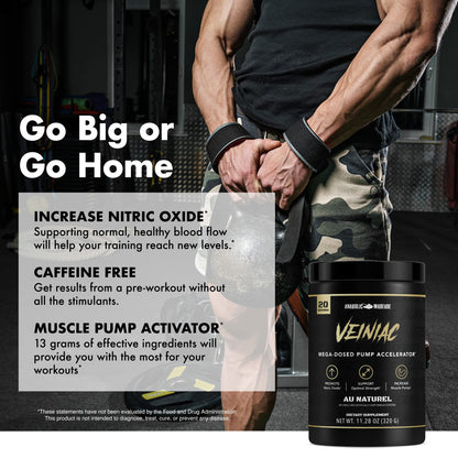Anabolic Warfare Veiniac Muscle Pump Activator Supplement Stimulant Free Pre-Workout Anabolic WarfareUS supplements