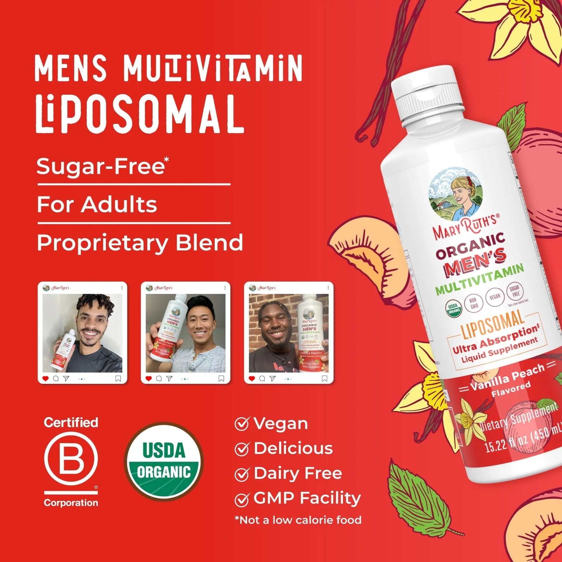 MaryRuth Organics Multivitamin for men | Sugar Free mens Multivitamin | Liquid Vitamins for men | Immune Support Supplement | MaryRuth OrganicsAu supplements