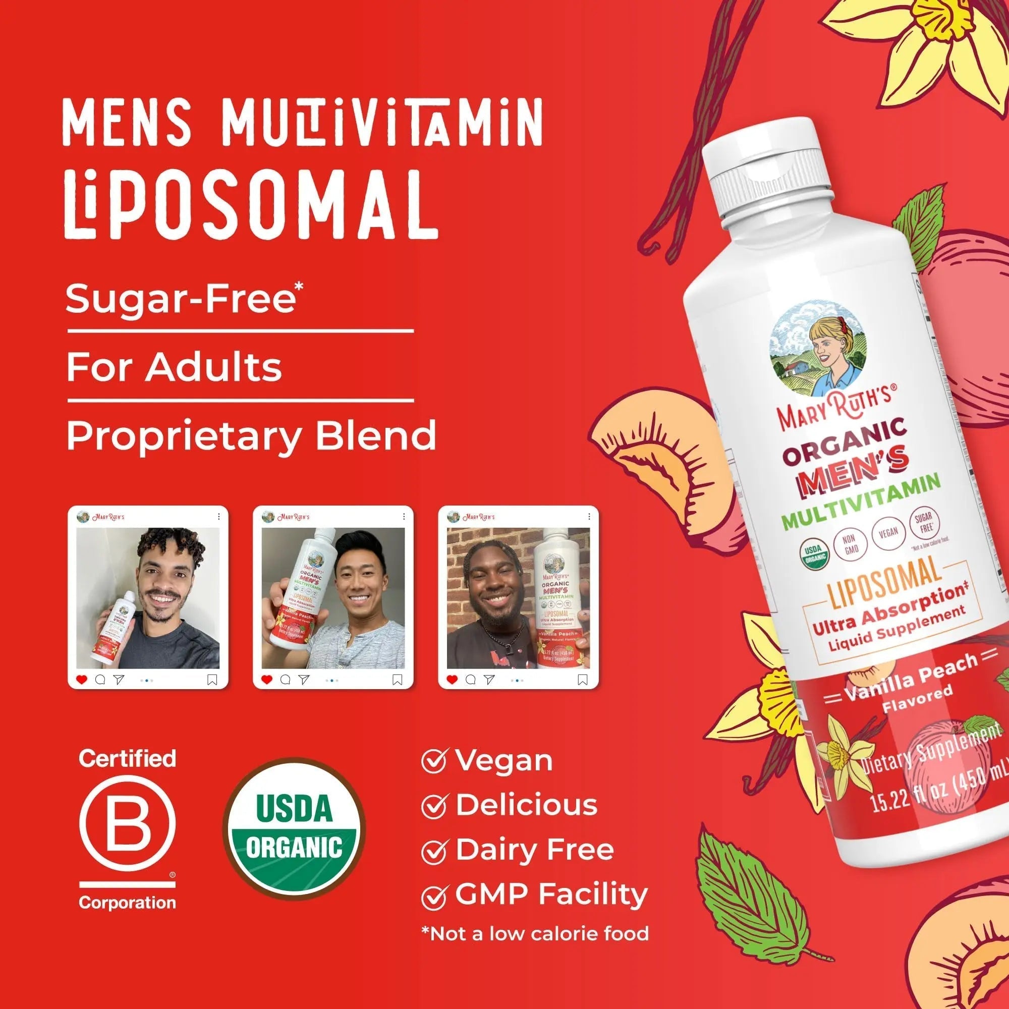 MaryRuth Organics Multivitamin for men | Sugar Free mens Multivitamin | Liquid Vitamins for men | Immune Support Supplement | MaryRuth OrganicsAu supplements