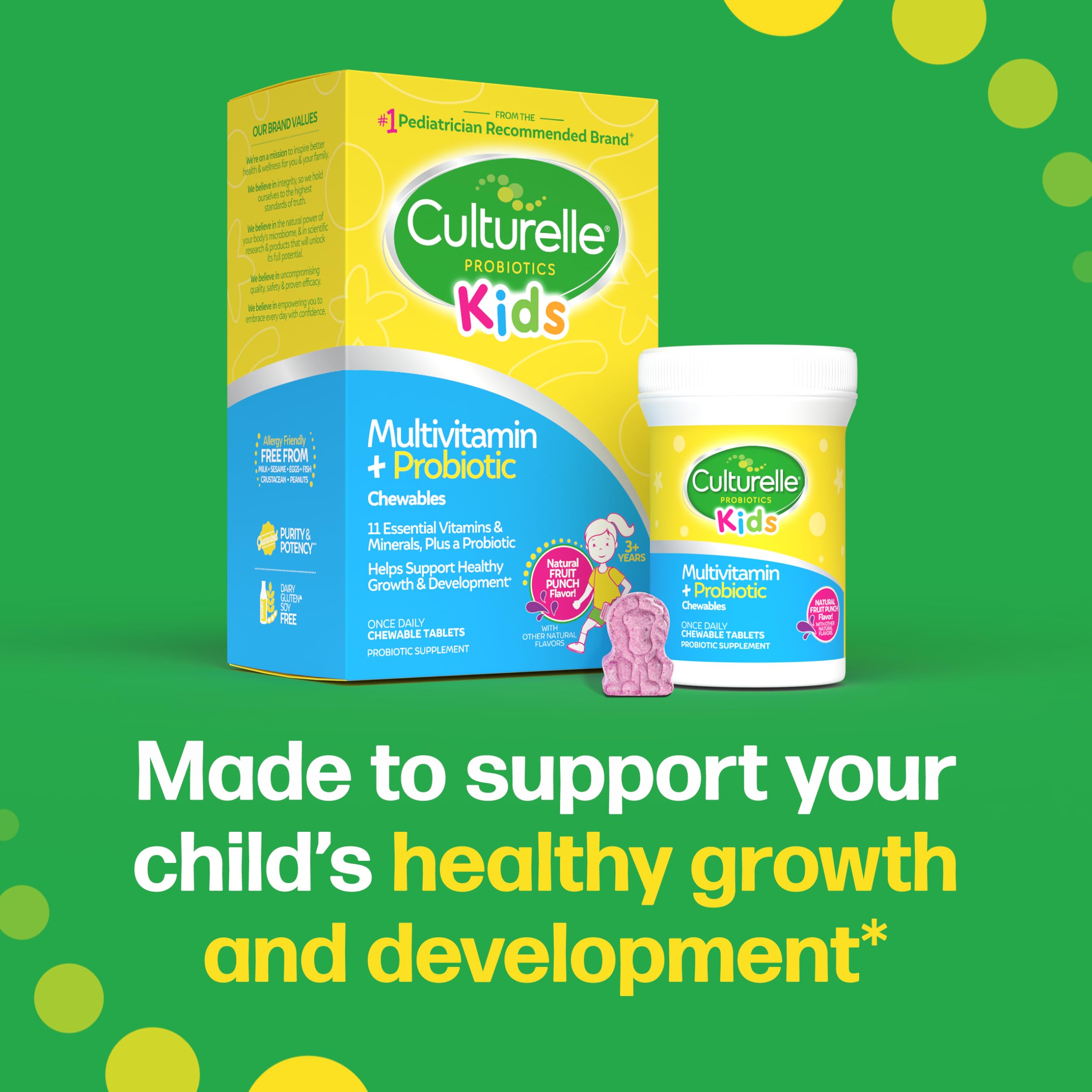 Culturelle Kids Complete Chewable Multivitamin + Probiotic For Kids, Ages 3+, 50 Count, Digestive Health, Oral Health & Immune Support CulturelleAu supplements