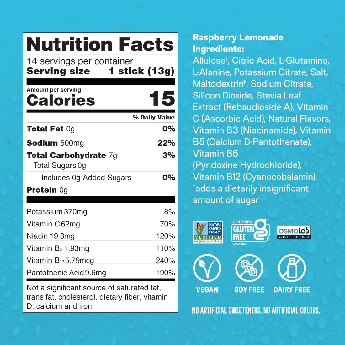 Liquid I.V.® Hydration Multiplier Sugar-Free - Raspberry Lemonade | Electrolyte Powder Drink Mix | 1 Pack (14 Servings) Liquid I.V.US supplements