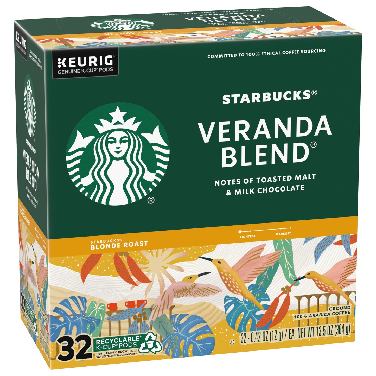 Starbucks Veranda Blend Coffee K-Cups,4/24 Pack-96 K-Cups StarbucksUS supplements