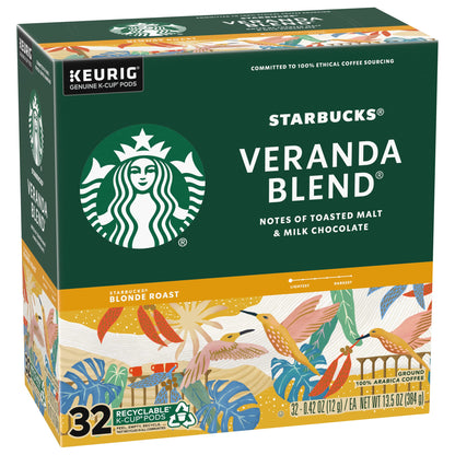 Starbucks Veranda Blend Coffee K-Cups,4/24 Pack-96 K-Cups StarbucksUS supplements