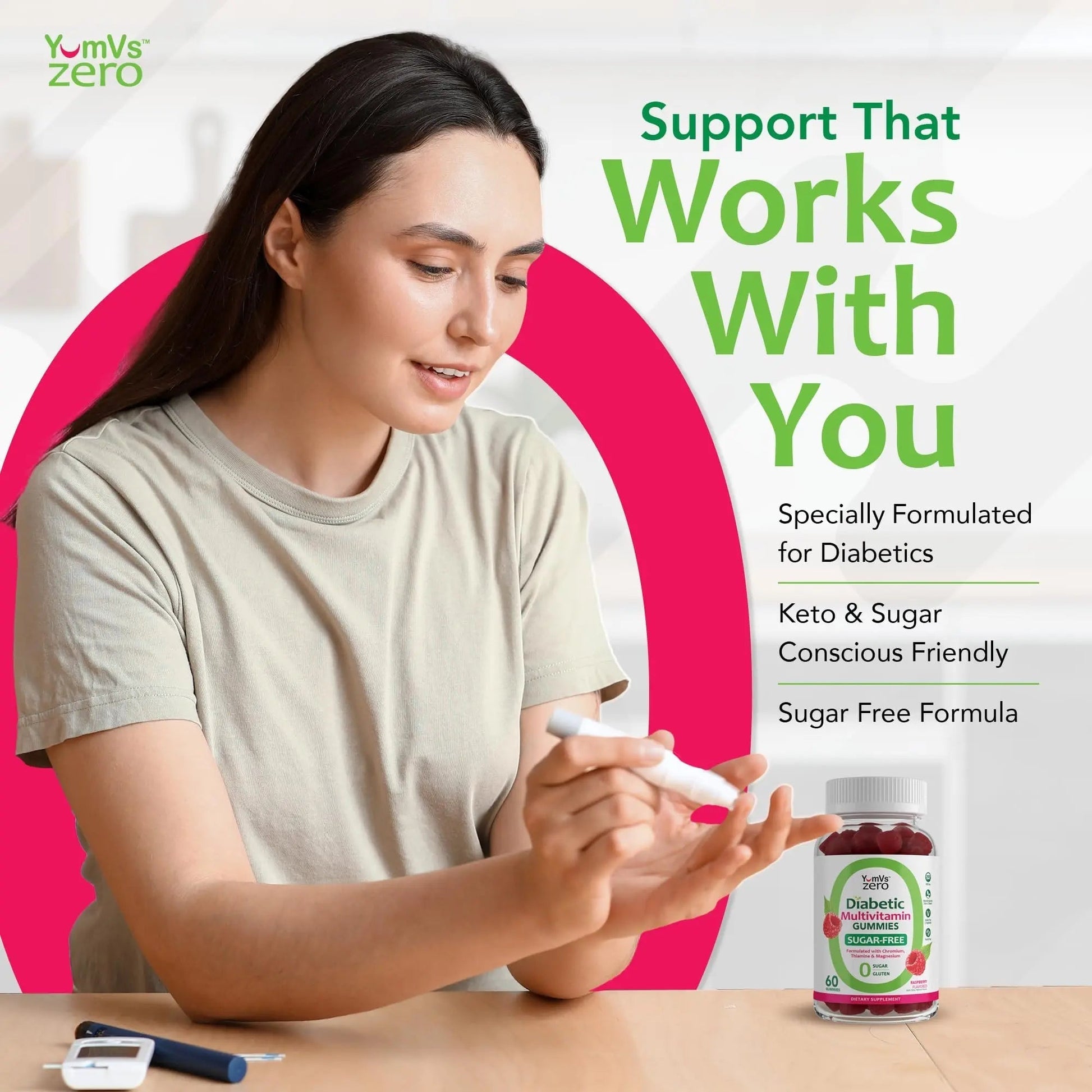 YUM-V'S Multivitamin for Women & Men – Sugar Free Multivitamin Gummies – Zero Sugar Gummy with Chromium, Thiamine & Magnesium YUM-V'SAu supplements