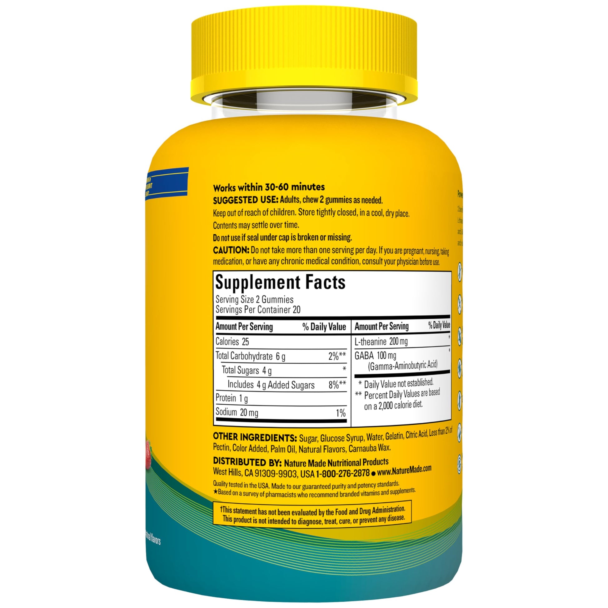Nature Made Wellblends Stress Relief Gummies, L theanine 200mg to Help Reduce Stress, with GABA 100mg, Same Day Stress Support, 40 Strawberry Flavor Gummies Nature MadeAu supplements