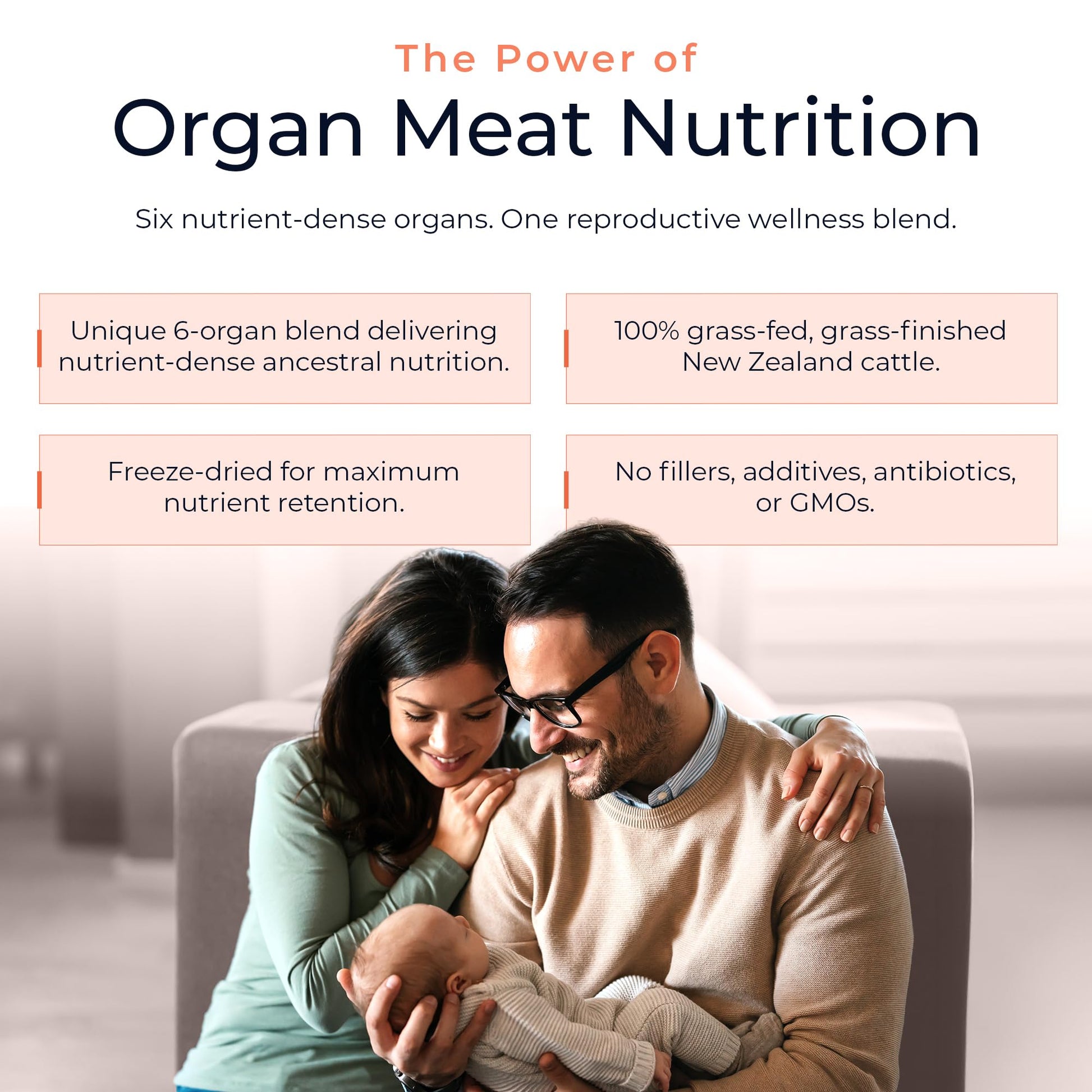 Molecular Fertility Beef Organ Complex - Pasture-Raised, Grass Fed Beef Liver, Brain, Heart, Spleen, Pancreas Blend, Healthy Hormone Balance and Fertility Supplement for Women and Men, 180 Capsules Molecular FertilityAu supplements