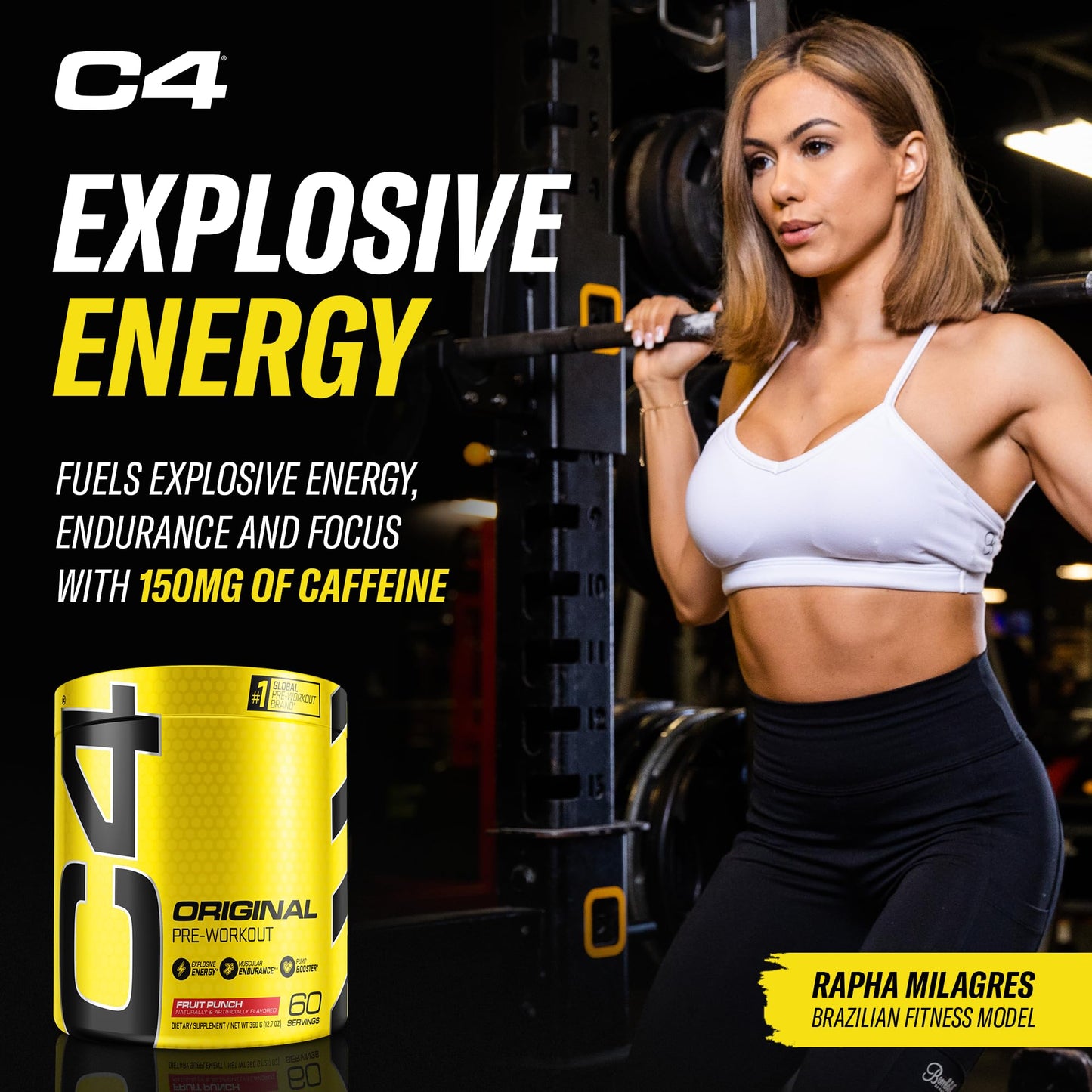 C4 Original Pre Workout Powder Fruit Punch - Vitamin C for Immune Support - Sugar Free CellucorUS supplements