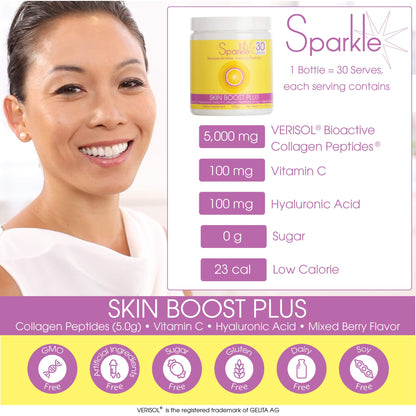 Hydrolyzed Collagen Powder - Sparkle Skin Boost Plus (Tropical Coconut Pineapple) Sparkle CollagenUS supplements