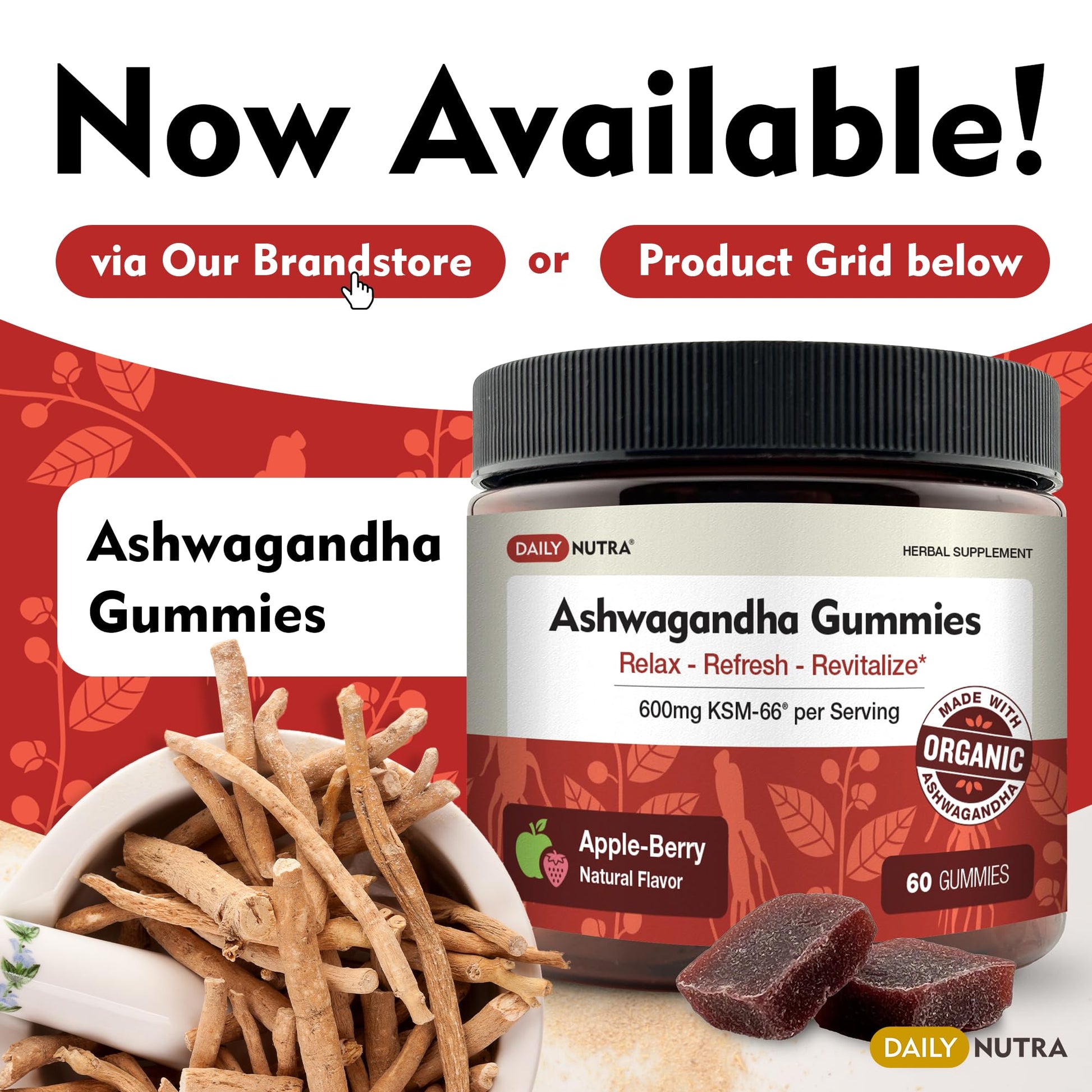 DailyNutra KSM-66 Ashwagandha 600mg Organic Root Extract - High Potency Supplement DailyNutraAu supplements